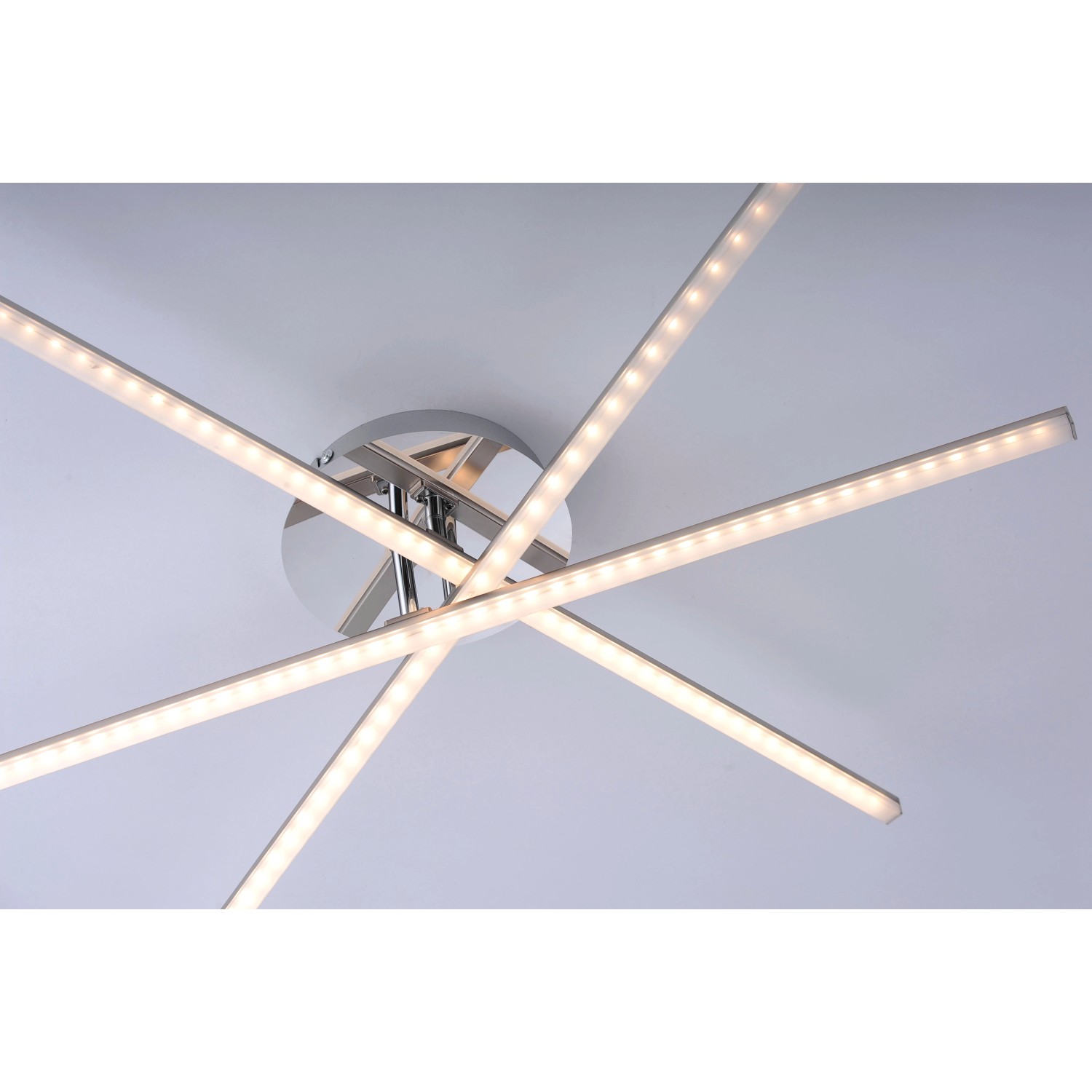 LeuchtenDirekt by Neuhaus LED-Deckenleuchte Simon 3-flammig 80,5 cm Stahl