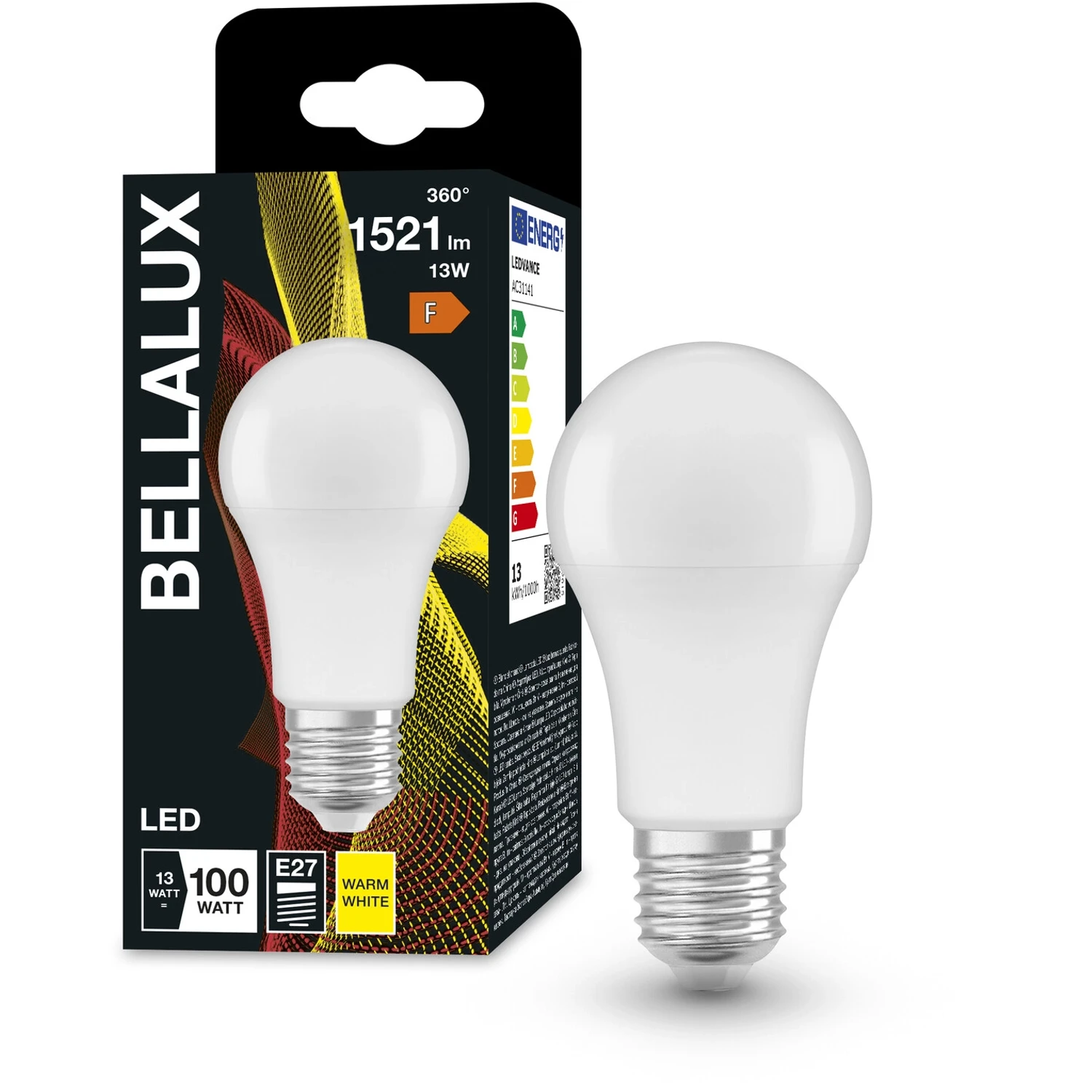 Bellalux LED-Lampe Glühlampenform E27 / 13 W (1.521 lm) Warmweiß