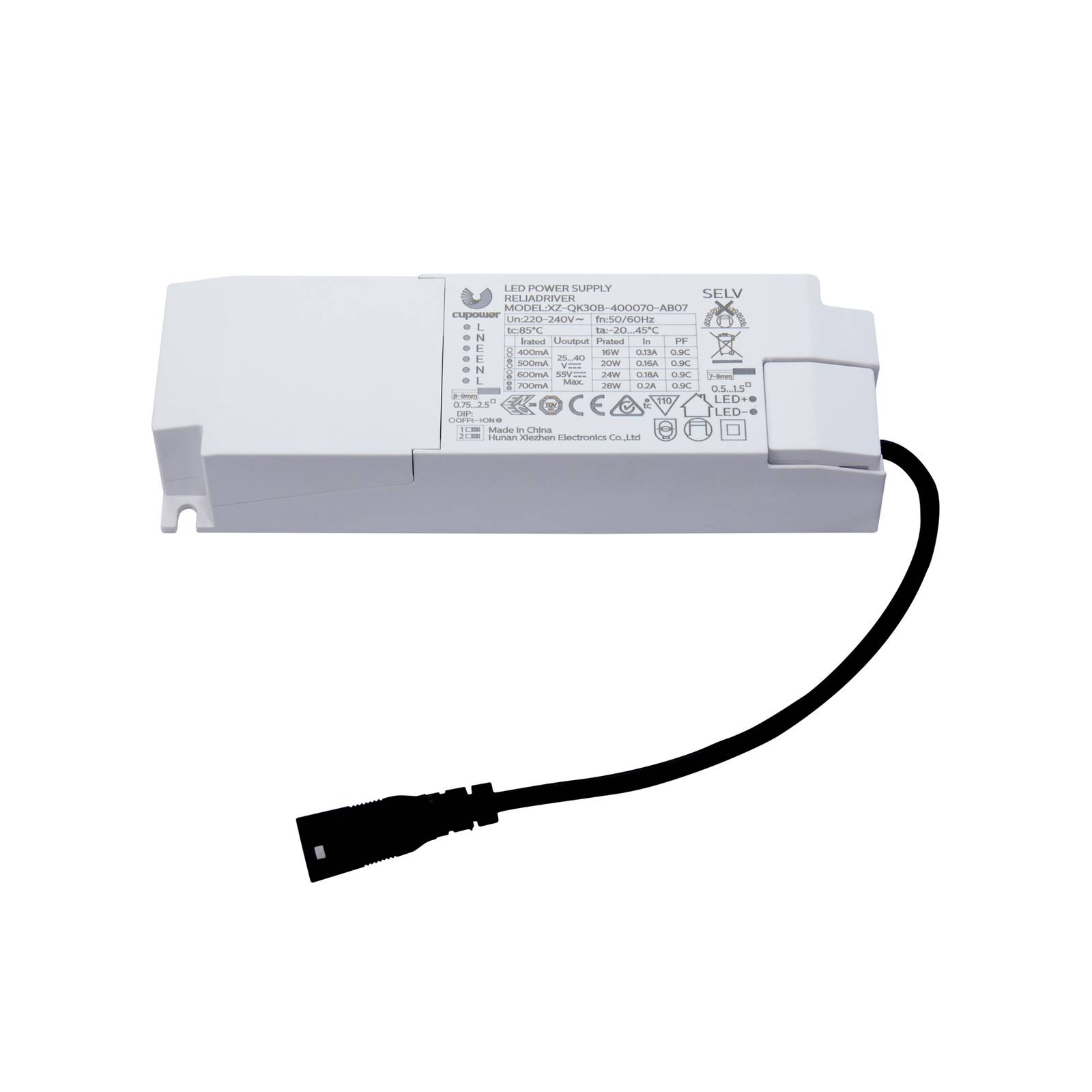 DOTLUX LED-Netzteil CC 400/500/600/700mA 16-28W