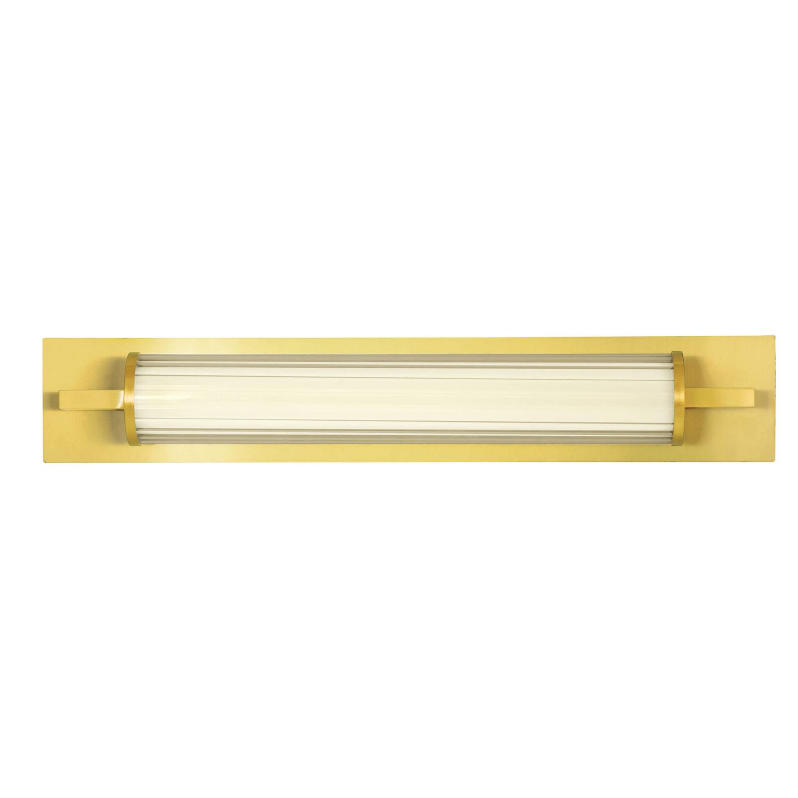 Viokef LED-Wandlampe Frida, Glas, weiß/gold, röhrenförmig