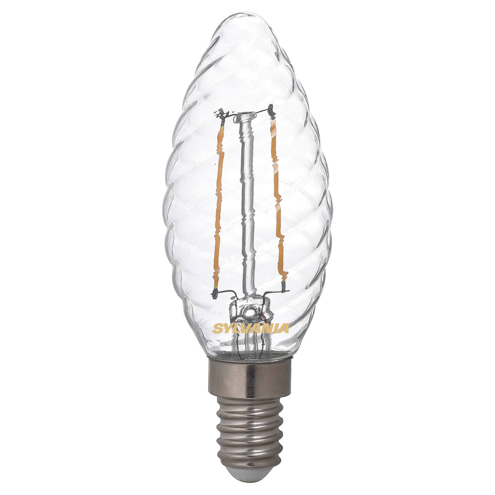 Sylvania LED-Kerzenlampe E14 ToLEDo 2,5W 827 klar, gedreht