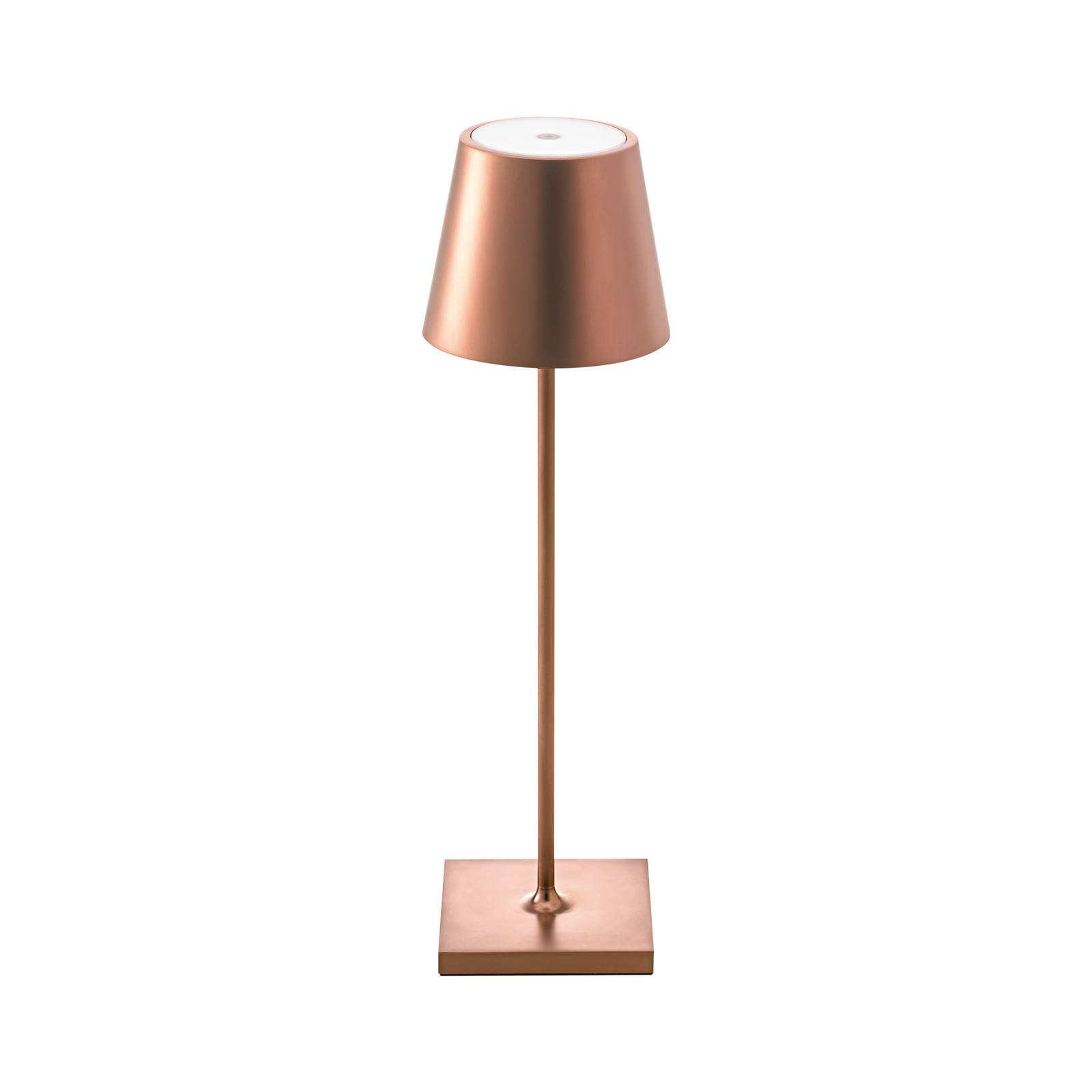 Sigor LED-Akku-Tischleuchte Nuindie, rund, 38 cm, bronze