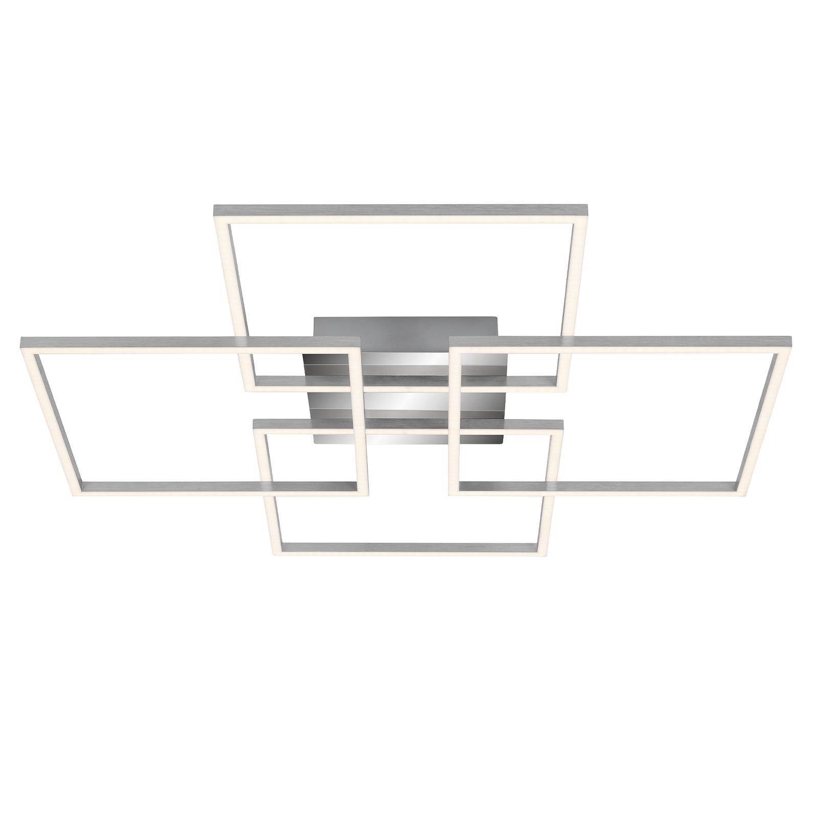 Briloner LED-Deckenleuchte Frames 4 Quadrate chrom 72x72cm