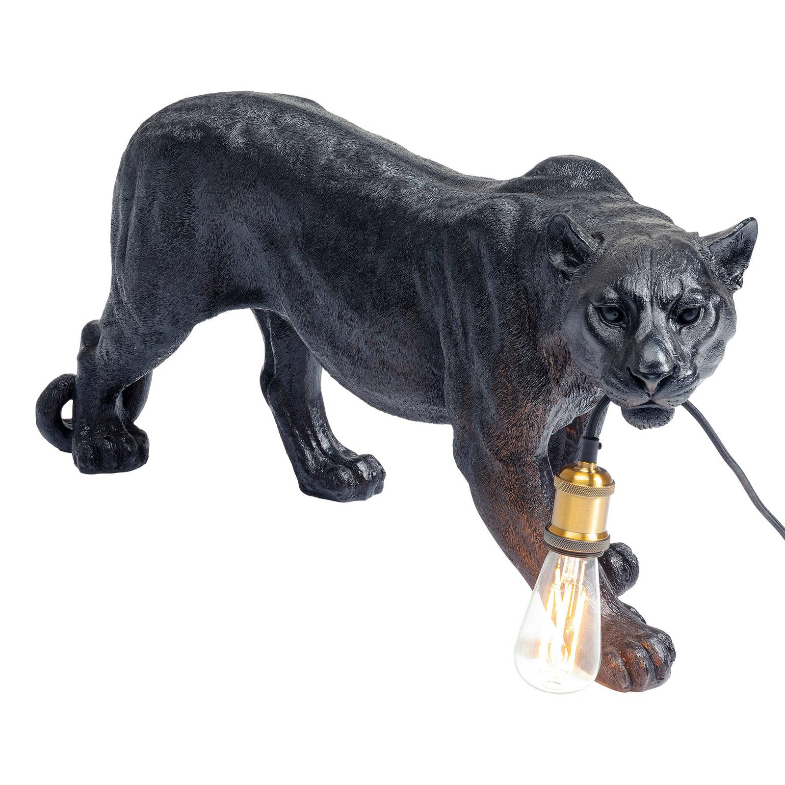 KARE Animal Bagheera Tischlampe schwarzer Panther