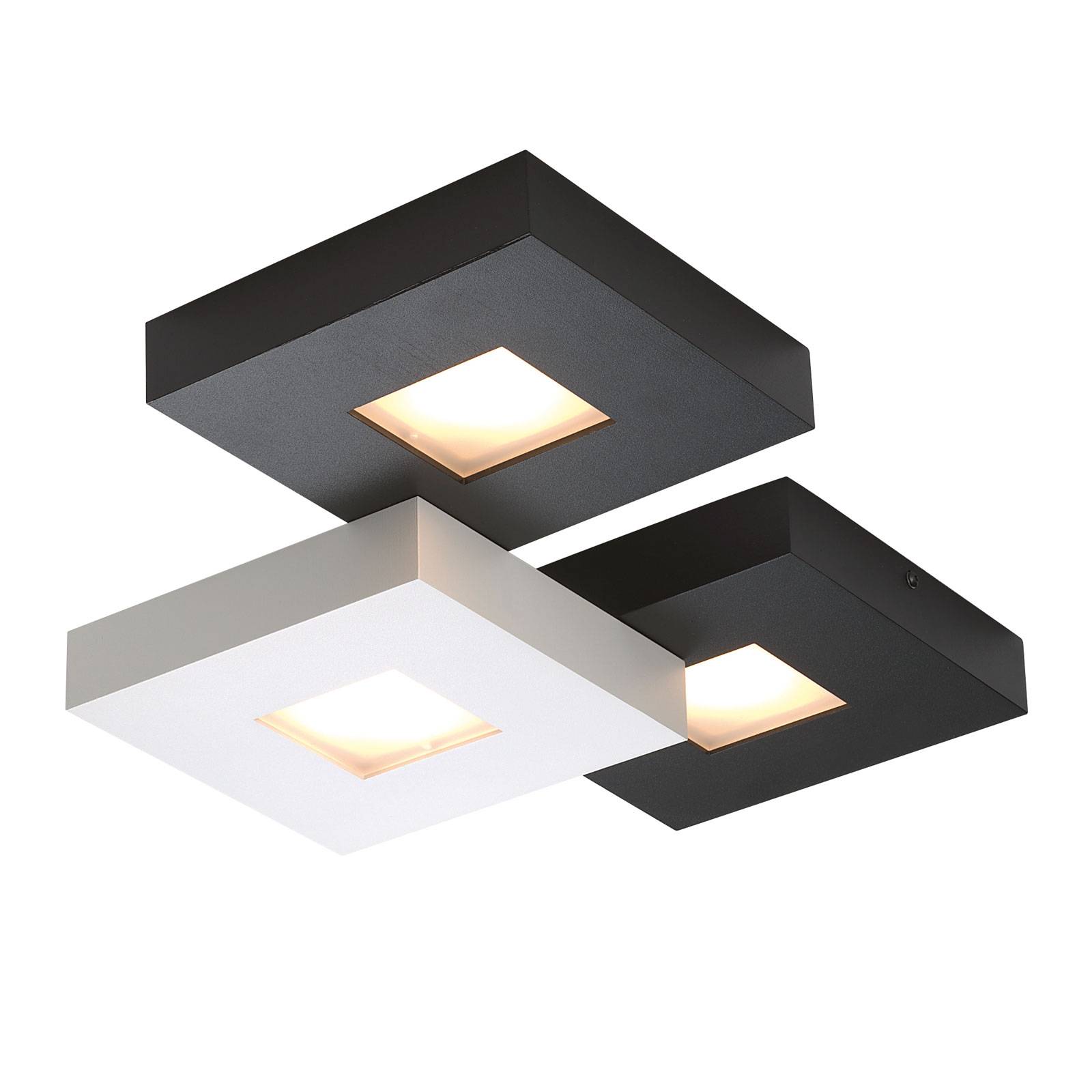 BOPP Bopp Cubus 3-flammige LED-Deckenlampe, schwarzweiß