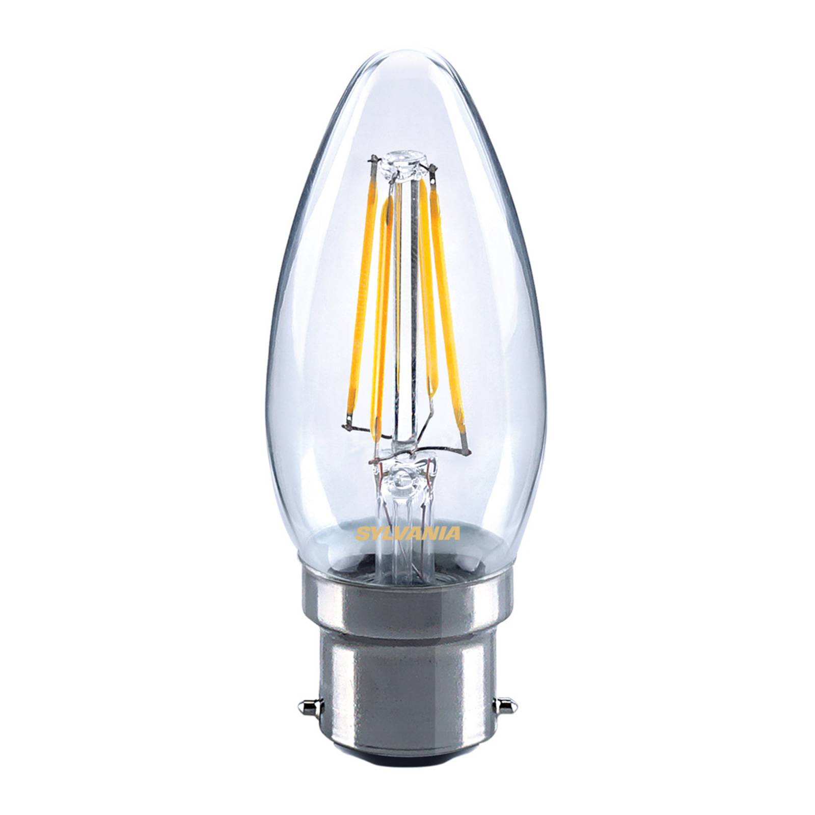 Sylvania LED-Kerzenlampe B22 4,5W 827 klar