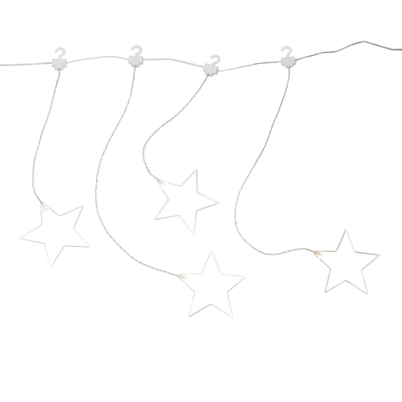 Konstsmide Christmas LED-Lichtervorhang mit acht Sternen für innen
