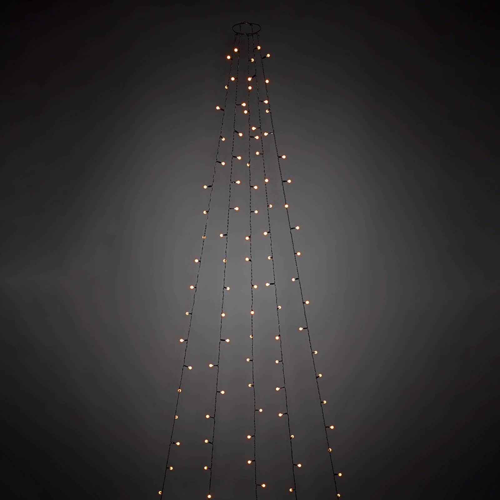 Konstsmide Christmas LED-Baummantel m. vormontierten Globes 200fl