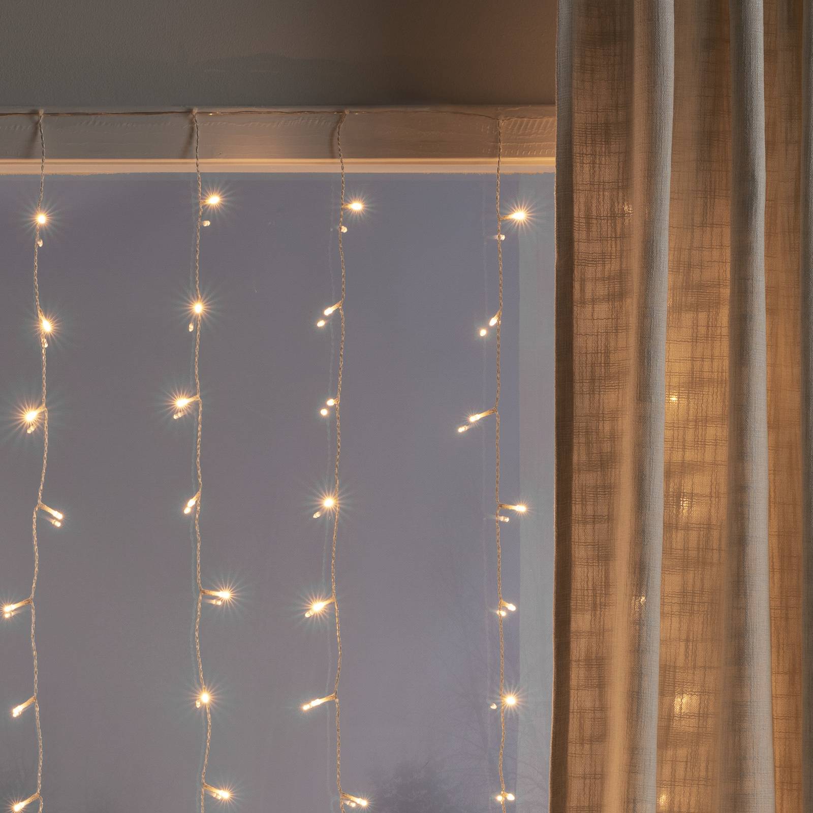 Konstsmide Christmas LED-Lichtervorhang, 120-flammig, warmweiß