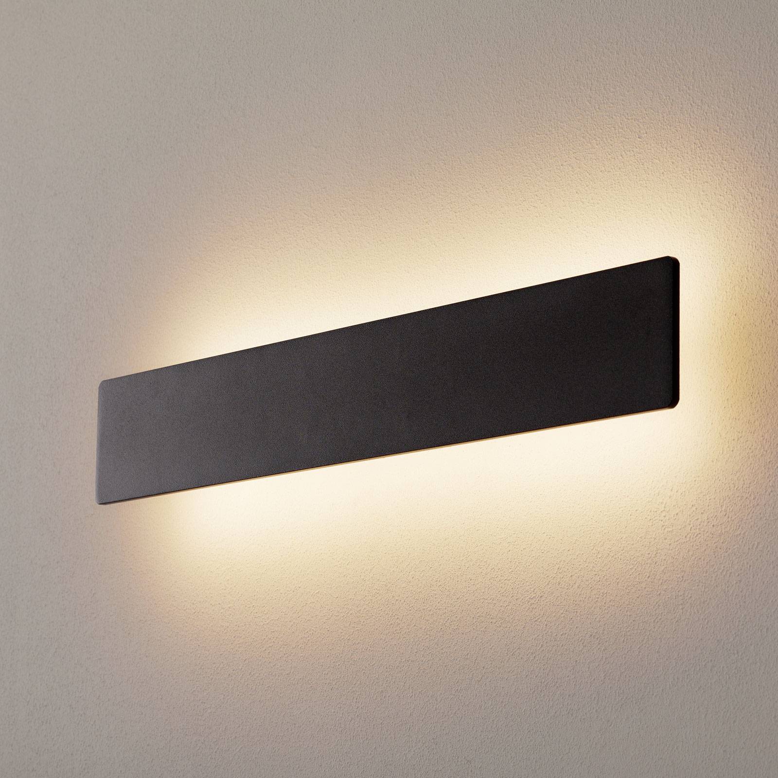 Ideallux LED-Wandleuchte Zig Zag schwarz, Breite 53 cm