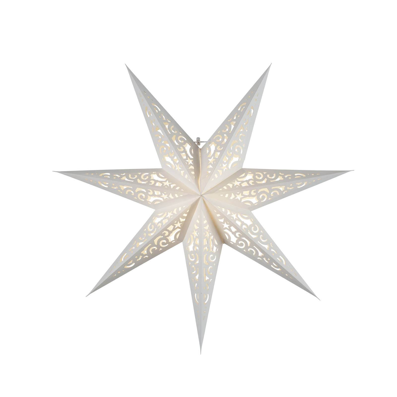 STAR TRADING Papierstern Lace, ohne Beleuchtung Ø 45 cm, weiß