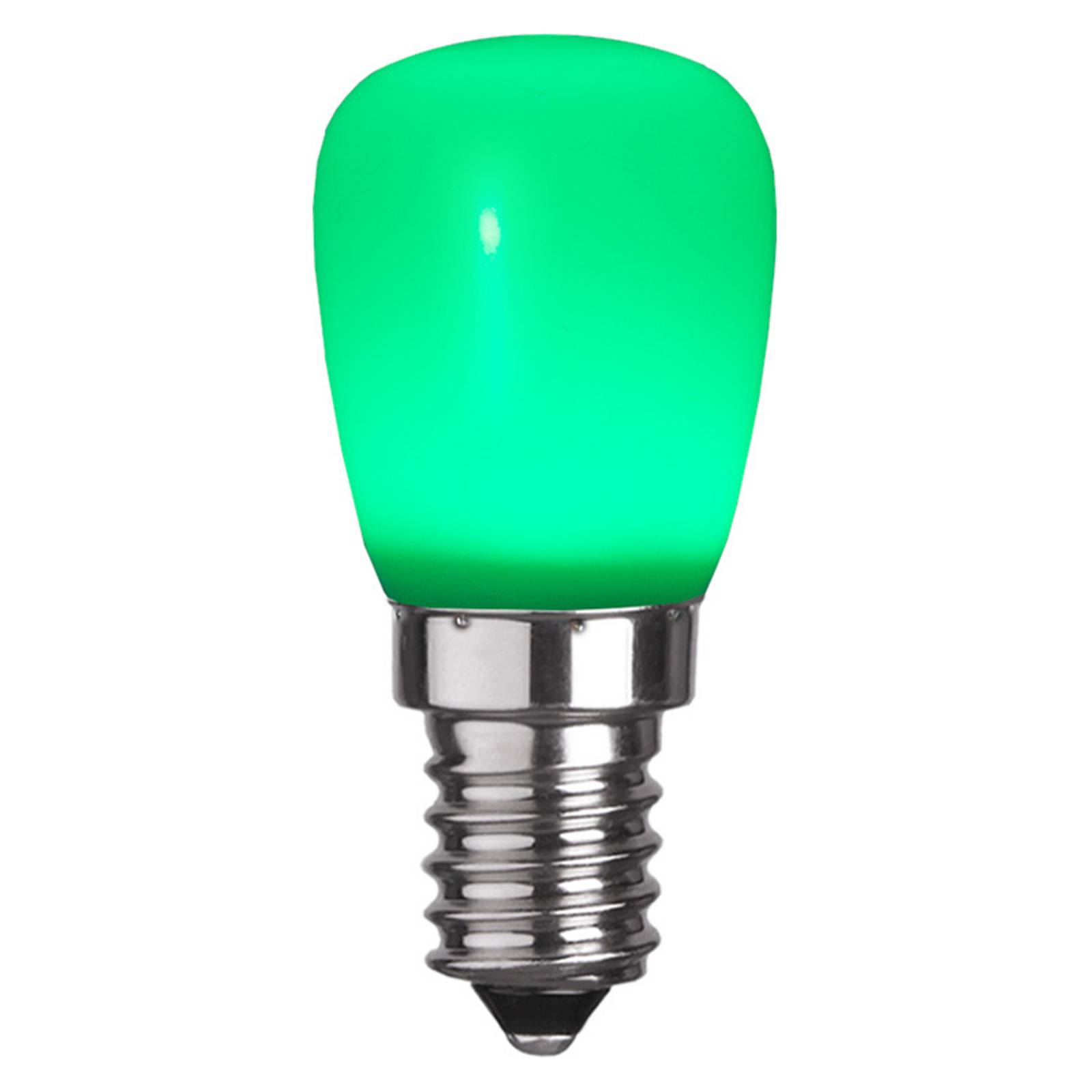 STAR TRADING LED-Lampe E14 ST26 aus Kunststoff, grün