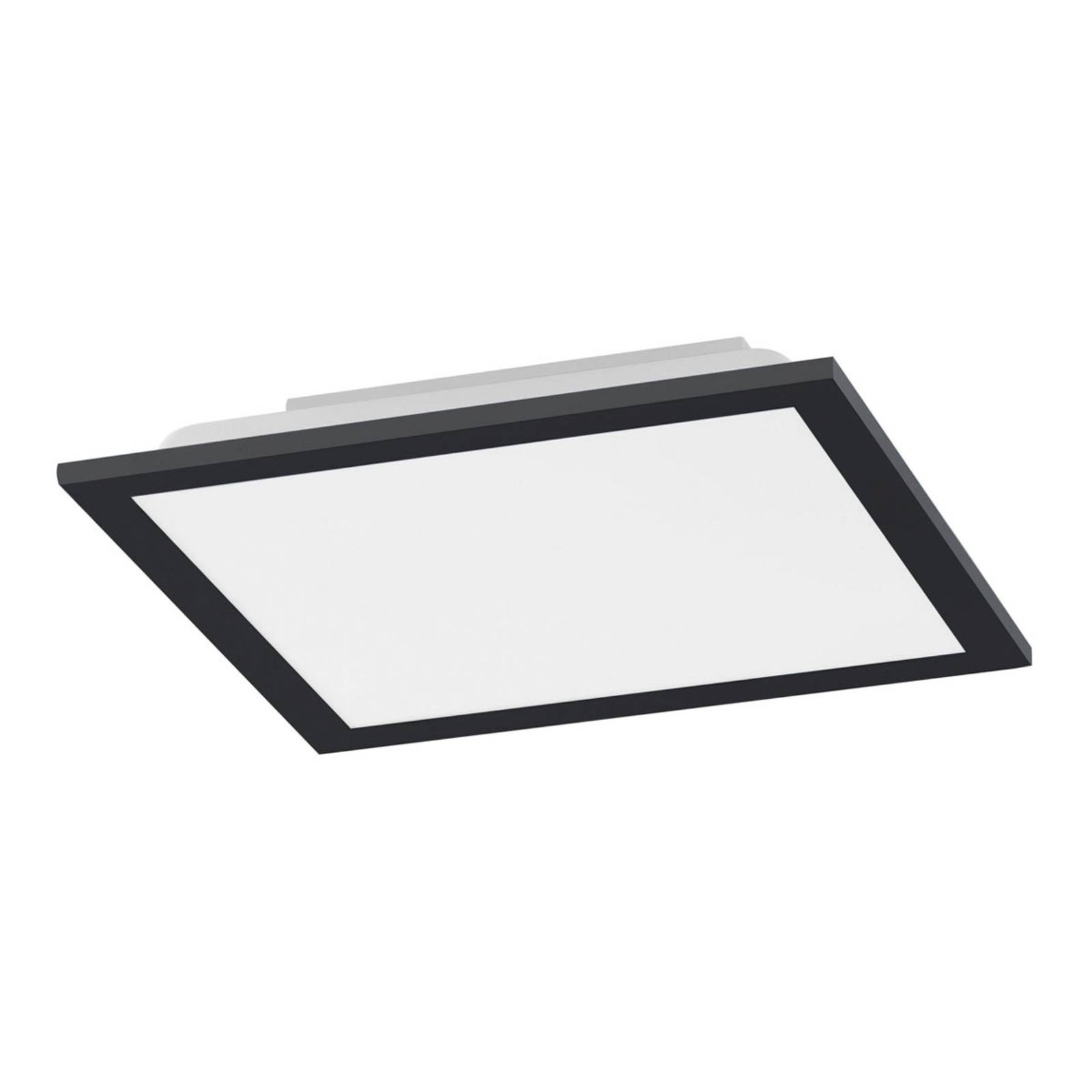 JUST LIGHT. LED-Deckenleuchte Flat, CCT, schwarz, 29 x 29 cm