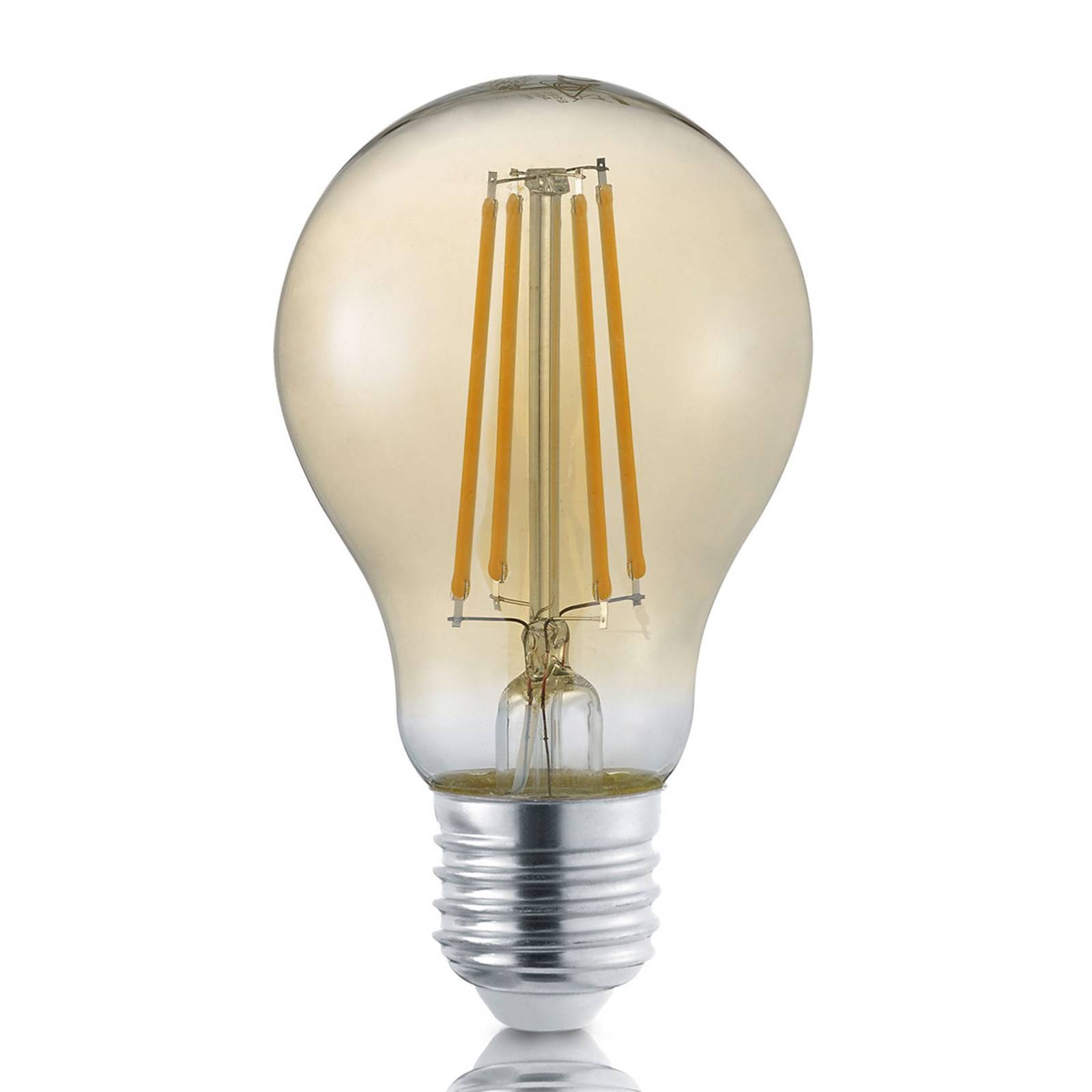 Trio Lighting LED-Filamentlampe E27 8W gold Switch Dimmer 2.700K