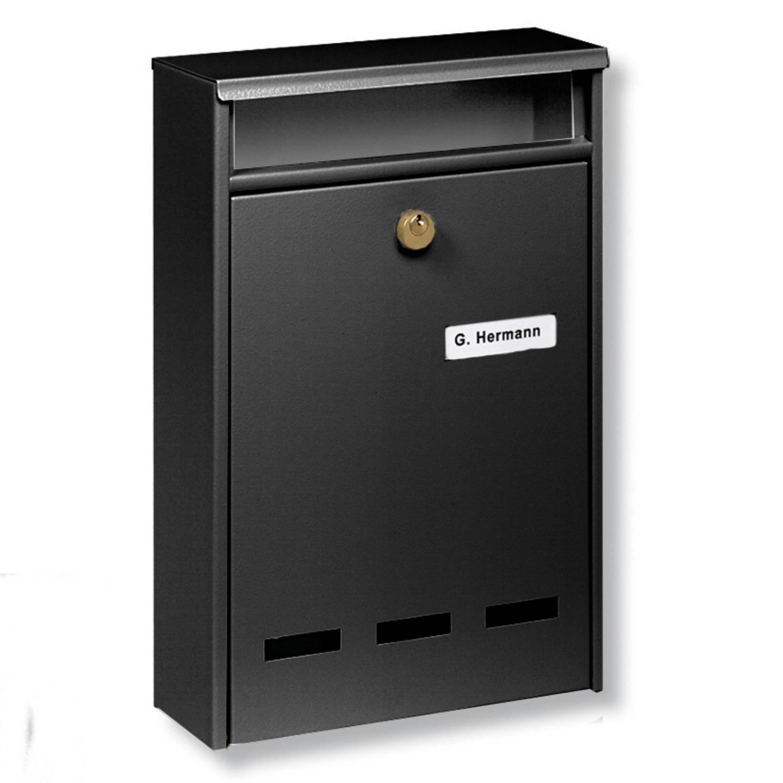 Burgwächter Standard Anlagen-Briefkasten WISMAR B5, schwarz
