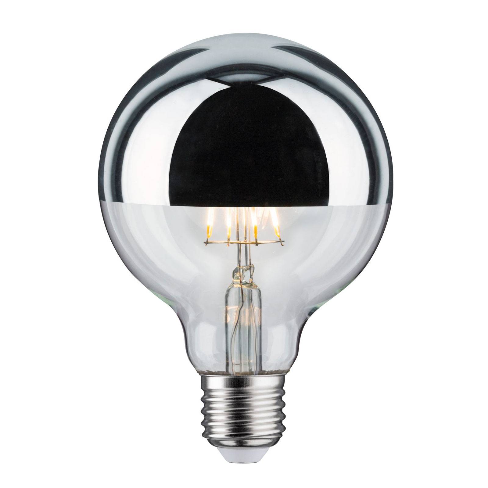 Paulmann LED-Lampe E27 827 6,5W Kopfspiegel silber