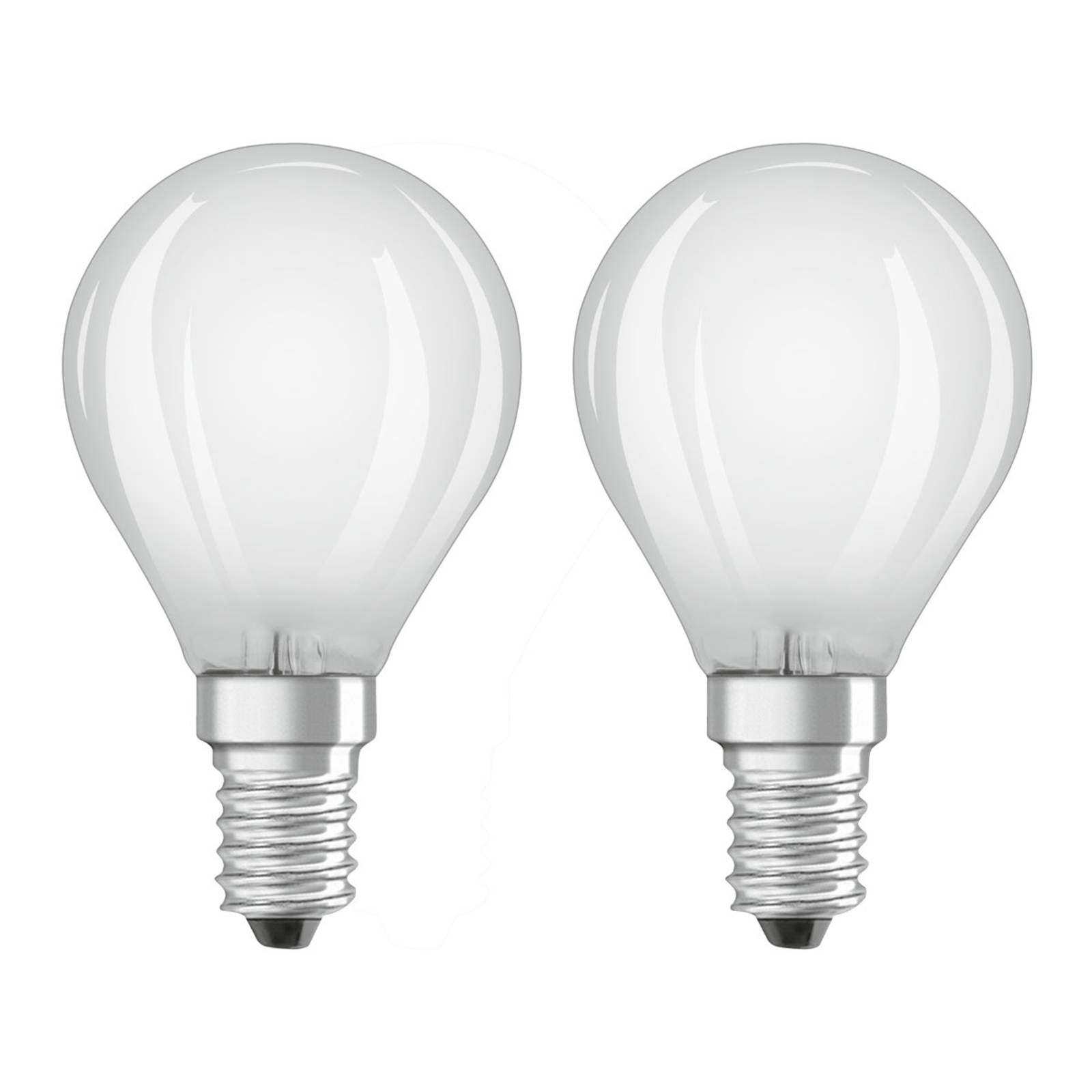 OSRAM LED-Tropfenlampe E14 4W warmweiß 2er-Pack