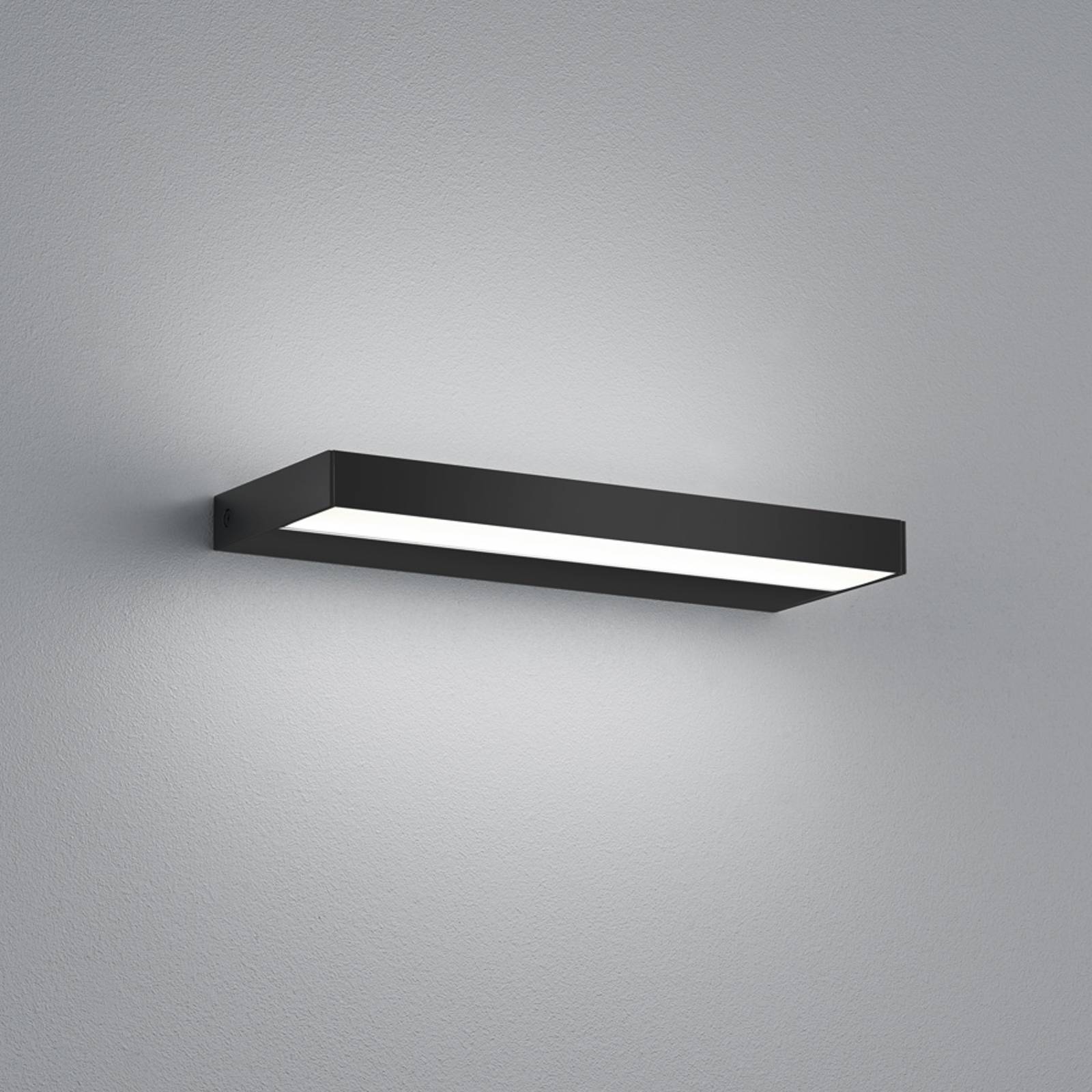 Helestra Slate LED-Wandleuchte, matt schwarz 30 cm