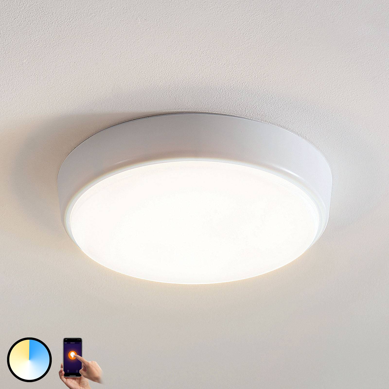 Arcchio Finn LED-Deckenleuchte, Smart, Ø 25 cm