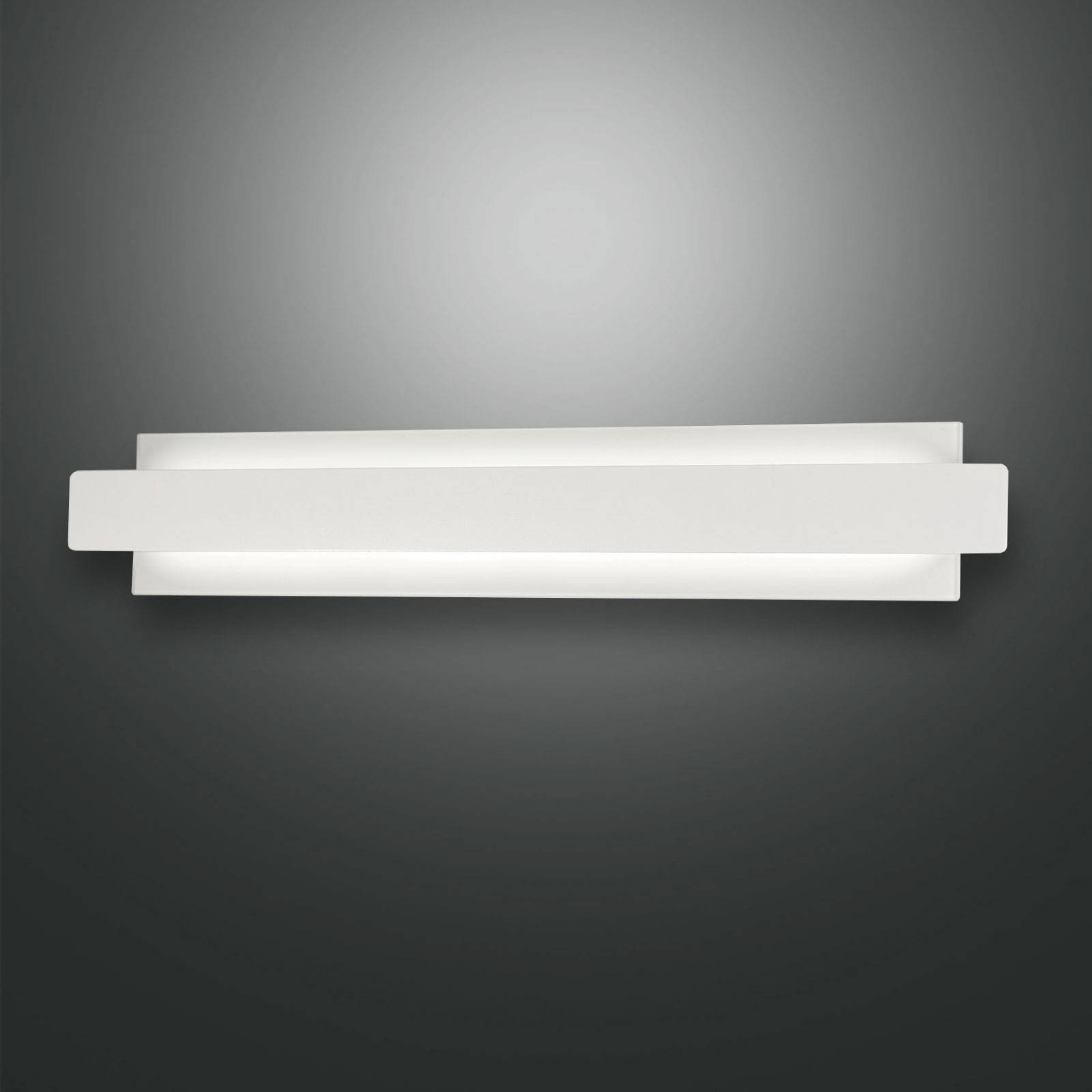 Fabas Luce LED-Wandleuchte Regolo mit Metallfront weiß