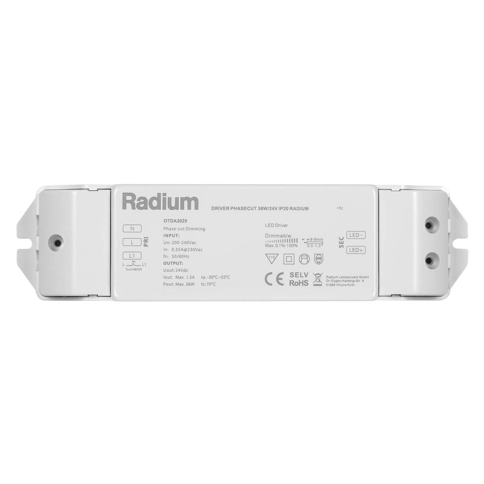 Pferdekaemper LED-Netzteil Radium OTDA 24V-DC, 36 W