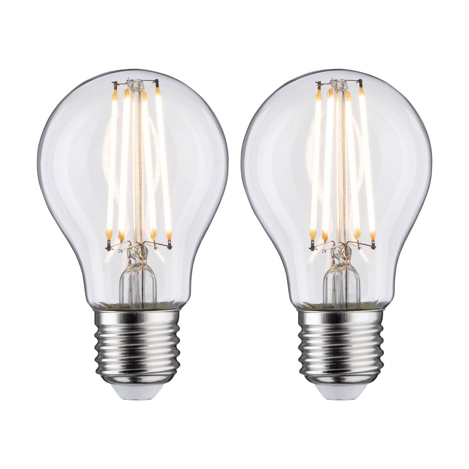 Paulmann LED-Lampe E27 7W Filament 2.700K klar 2er-Packung