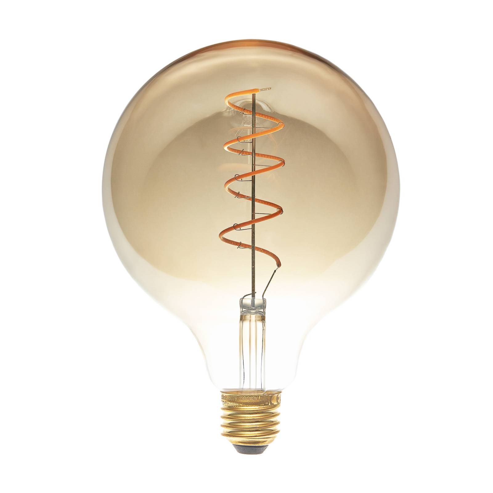 LUCANDE E27 3,8W LED-Globelampe, G125, 1800K, amber