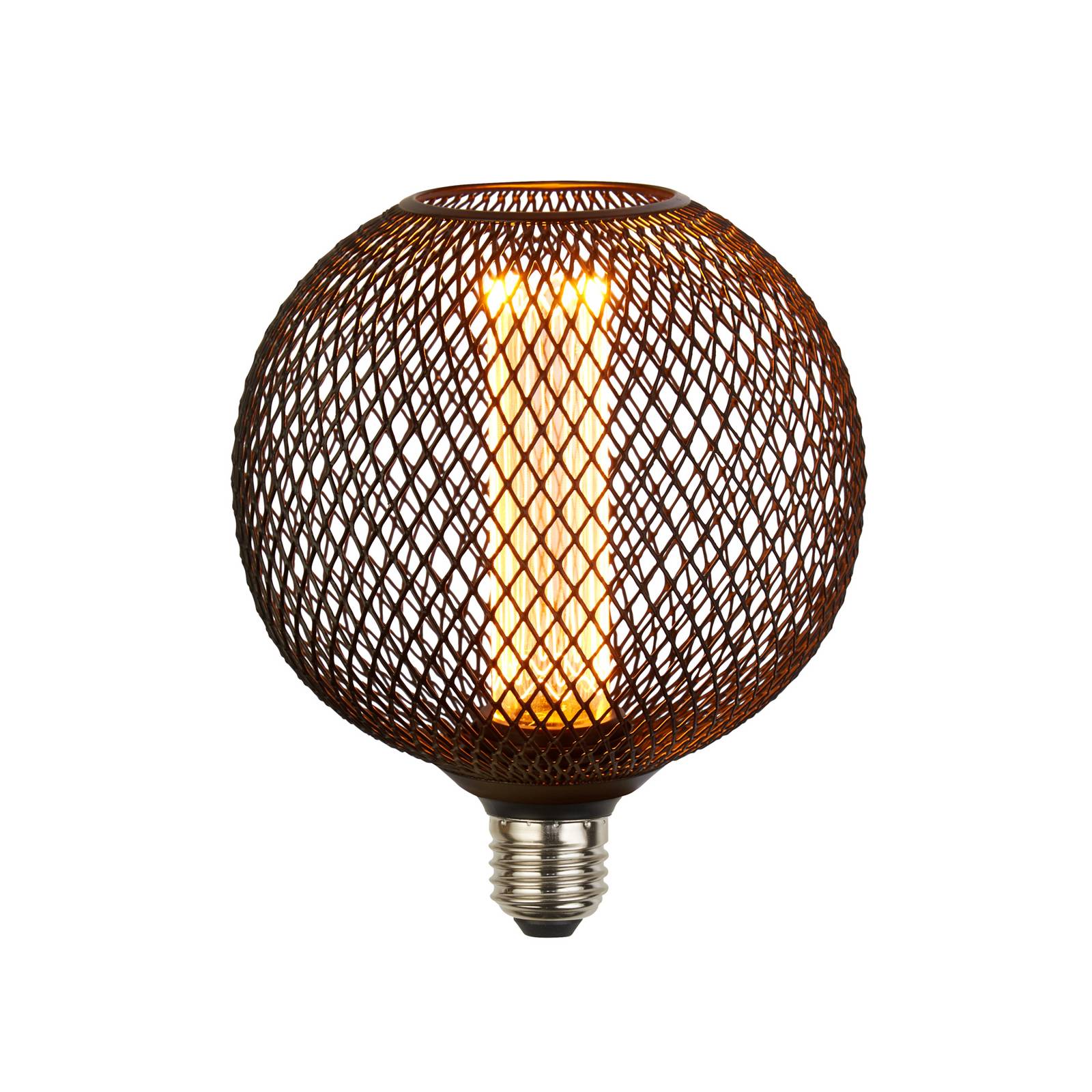 Searchlight LED-Lampe E27 Mesh 3,5W 1.800K Ø12cm schwarz