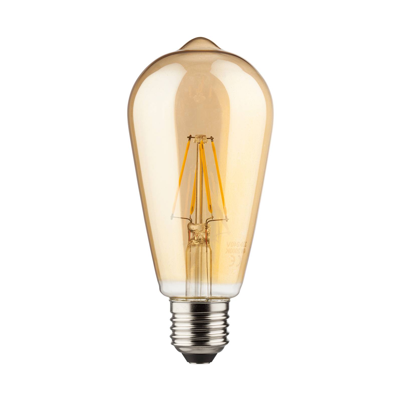 Müller-Licht LED-Rustika, Filament, E27, goldfarben, 7W, 2000K, 650 Lumen