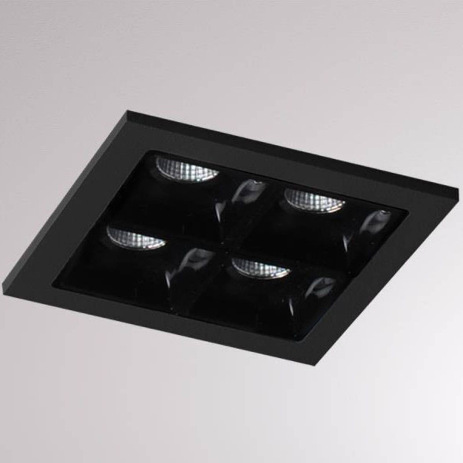 Molto Luce Liro LED-Einbaulampe schwarz 34° 3.000 K