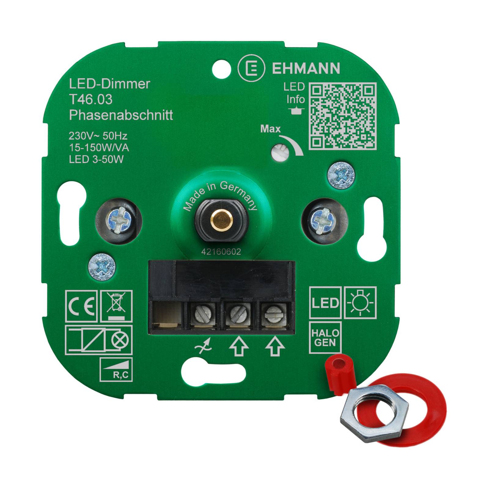EHMANN T46 LED-Dimmer Phasenabschnitt, 15 - 150 W