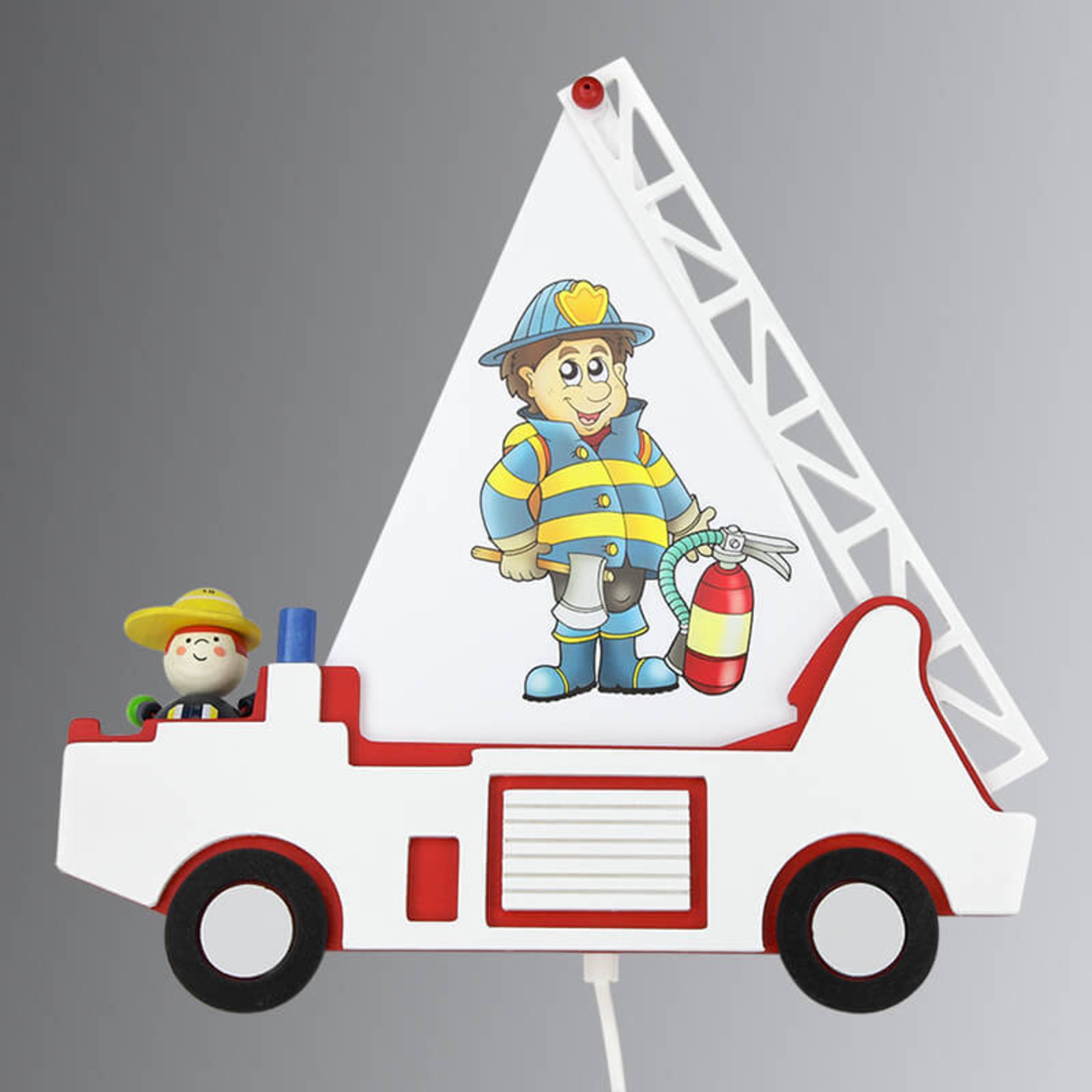 Elobra Kinderzimmer-Wandleuchte Feuerwehrauto Fred