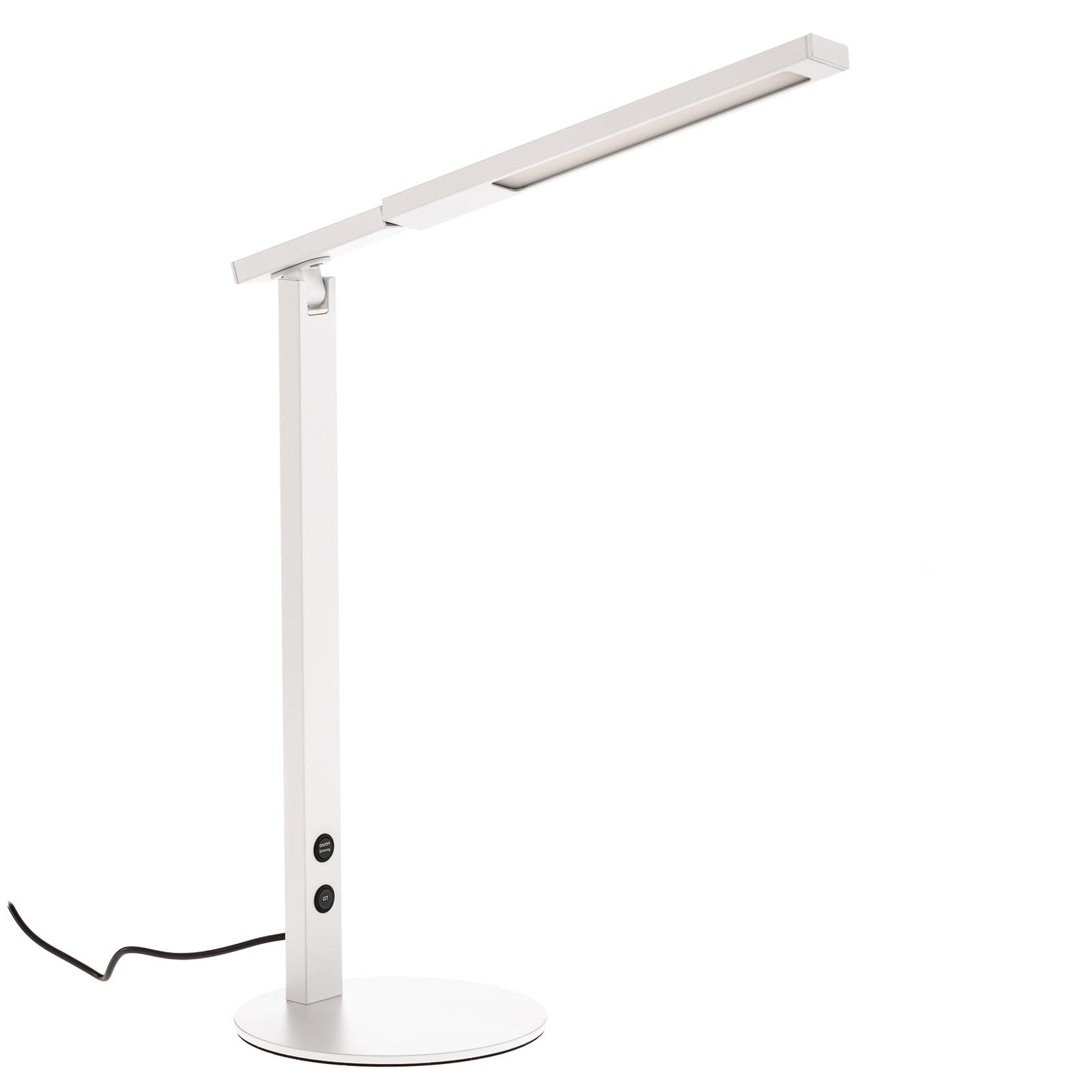 Fabas Luce LED-Schreibtischleuchte Ideal mit Dimmer, weiß