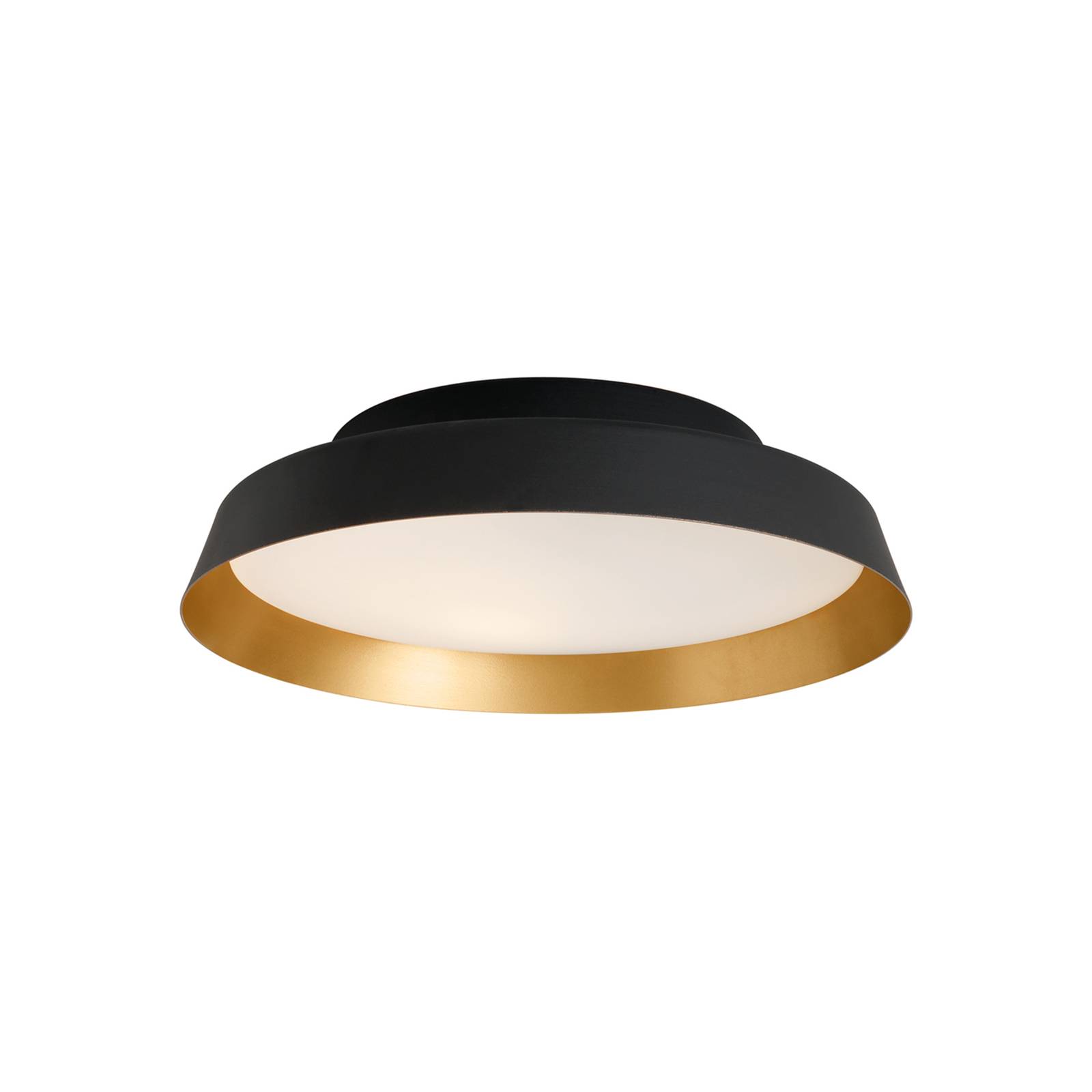 Carpyen LED-Außendeckenleuchte Boop! Ø37cm schwarz/gold