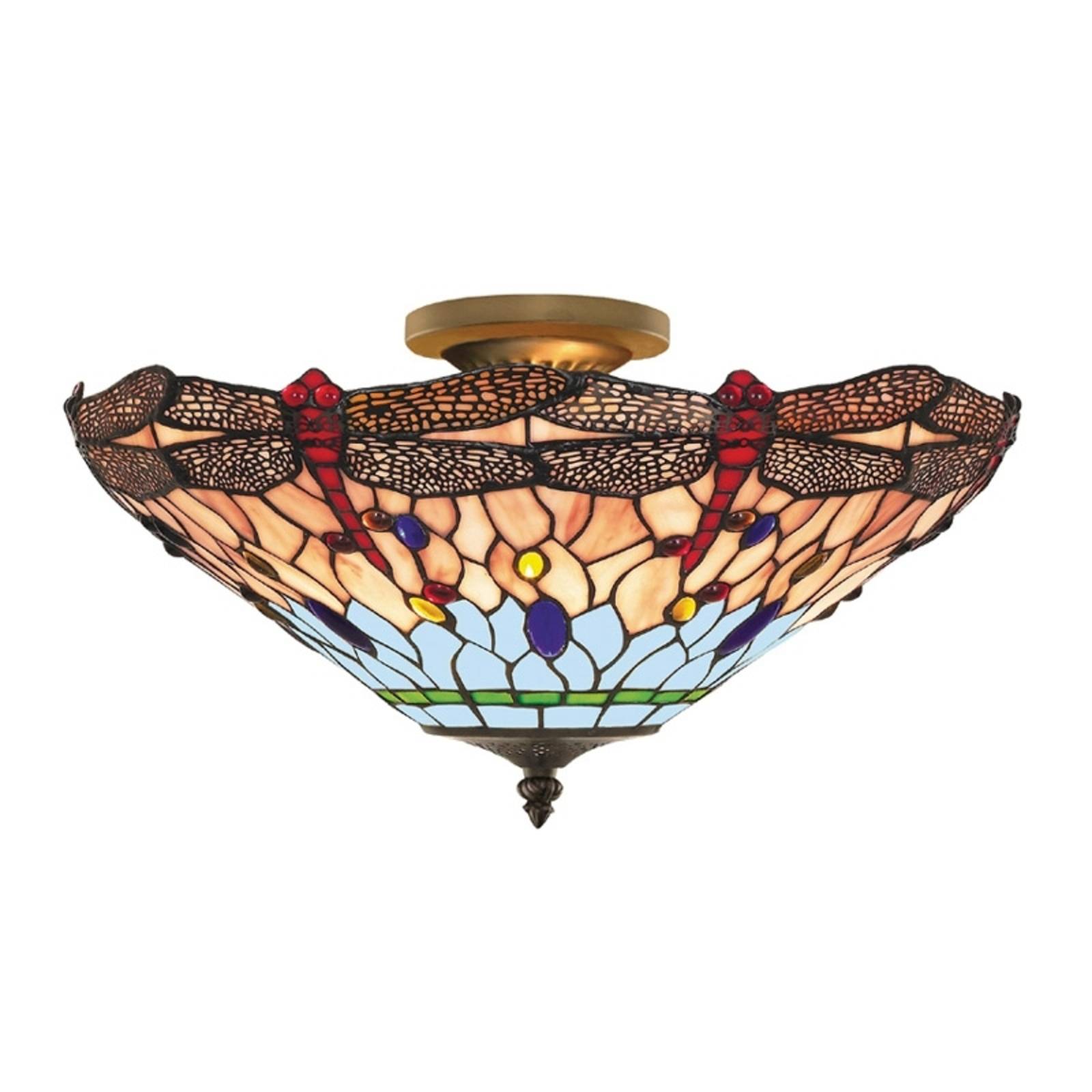 Searchlight Deckenleuchte Dragonfly im Tiffany-Stil