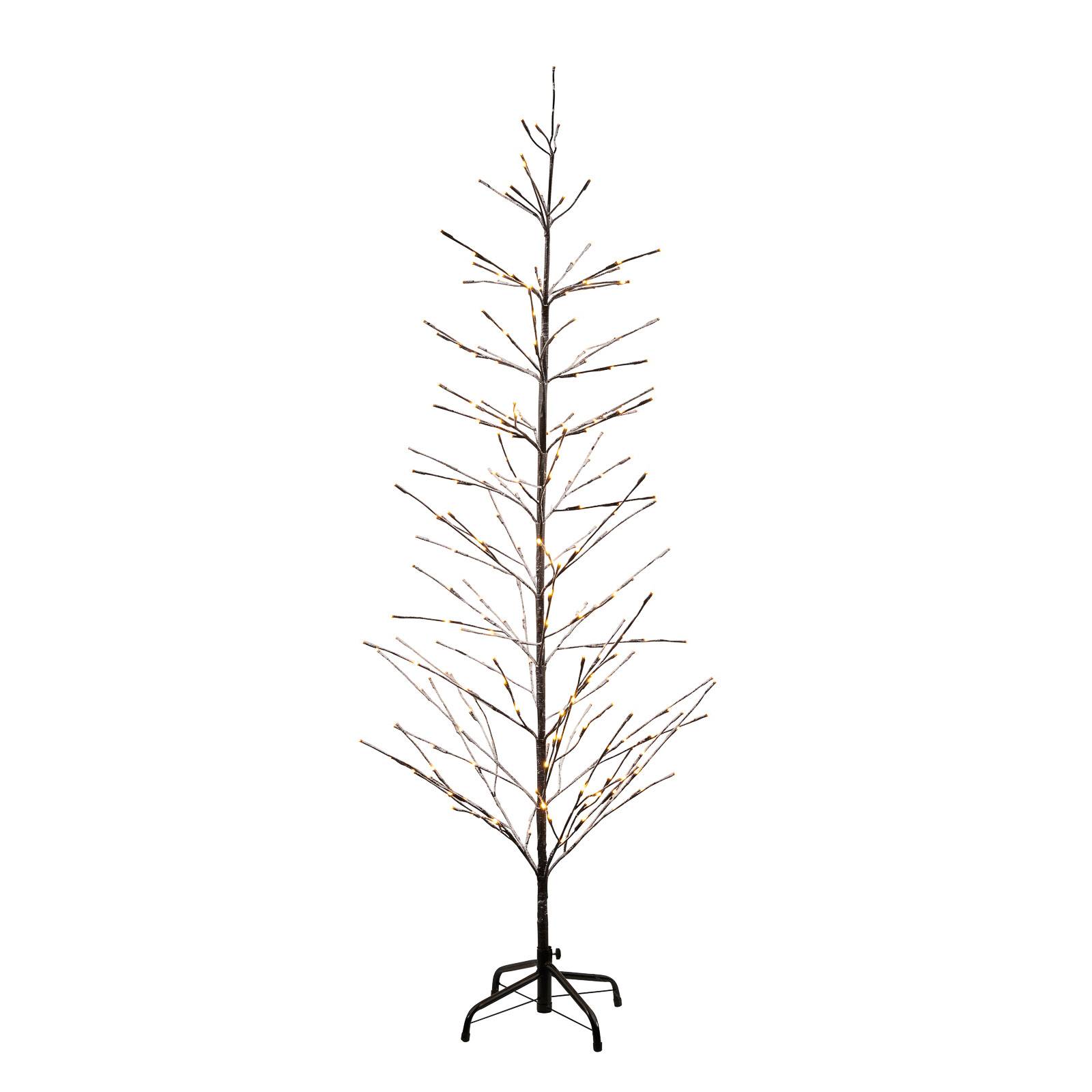 Sirius LED-Baum Isaac Höhe 210cm braun, weiß verschneit