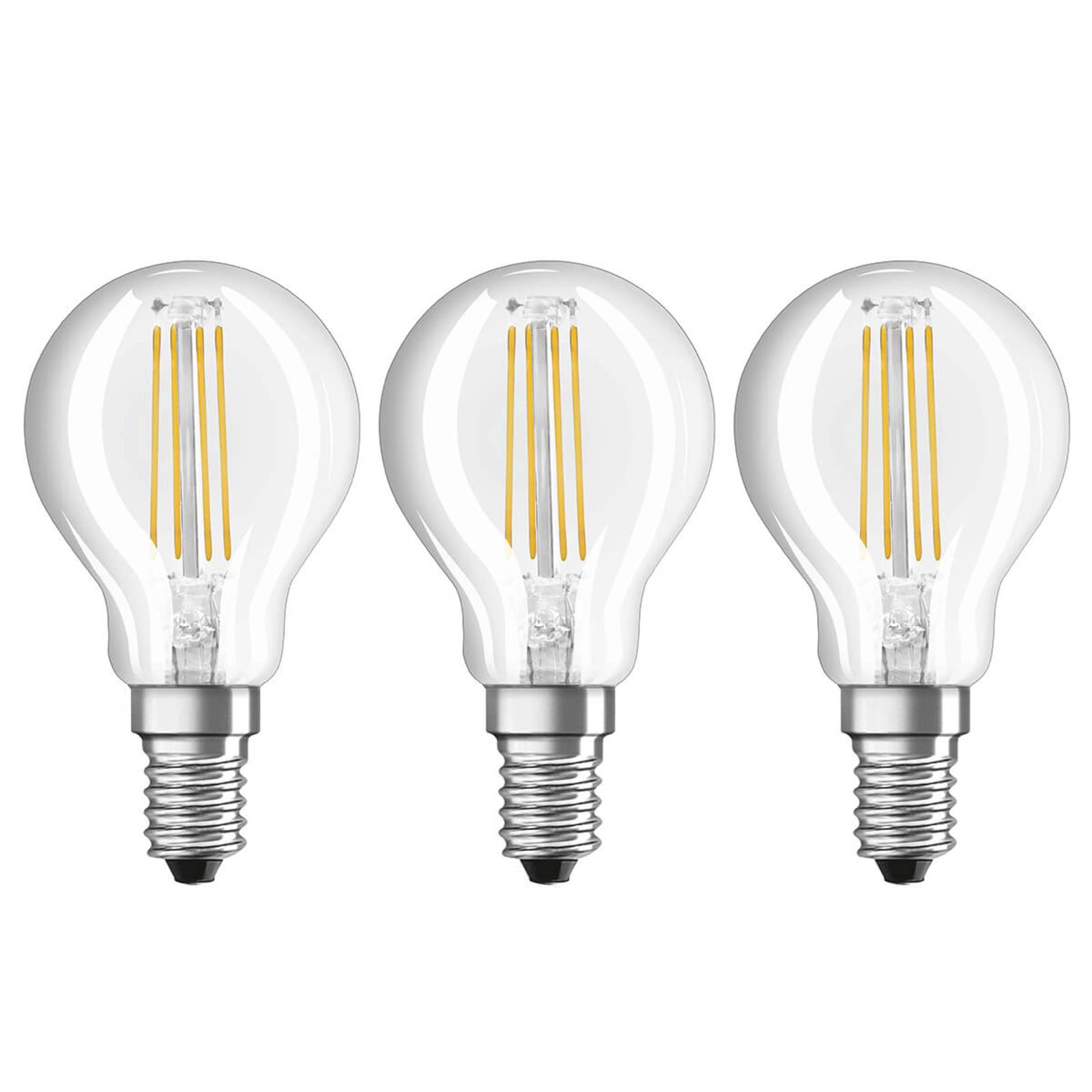 Osram LED-Filament-Lampe E14 4 W 2.700K 3er-Set