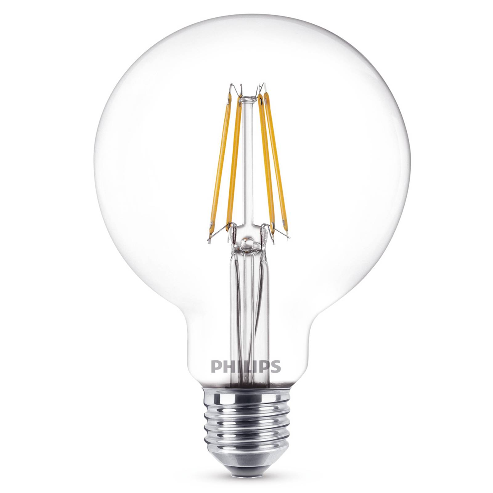 Philips LED-Globelampe E27 7W 827 G95 klar