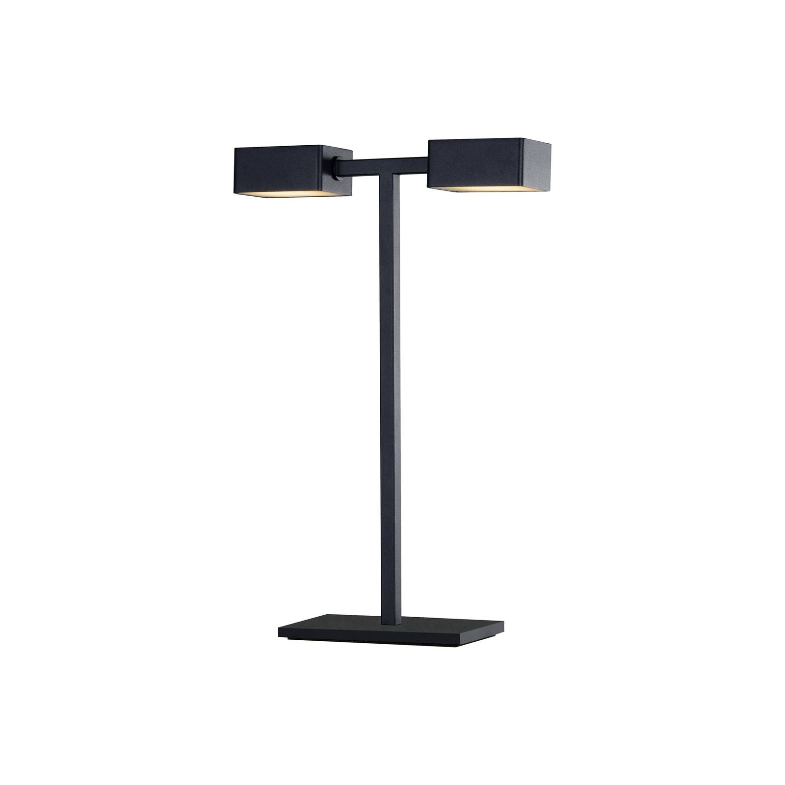 Viokef LED-Tischleuchte Nosto aus Stahl, Schirme neigbar