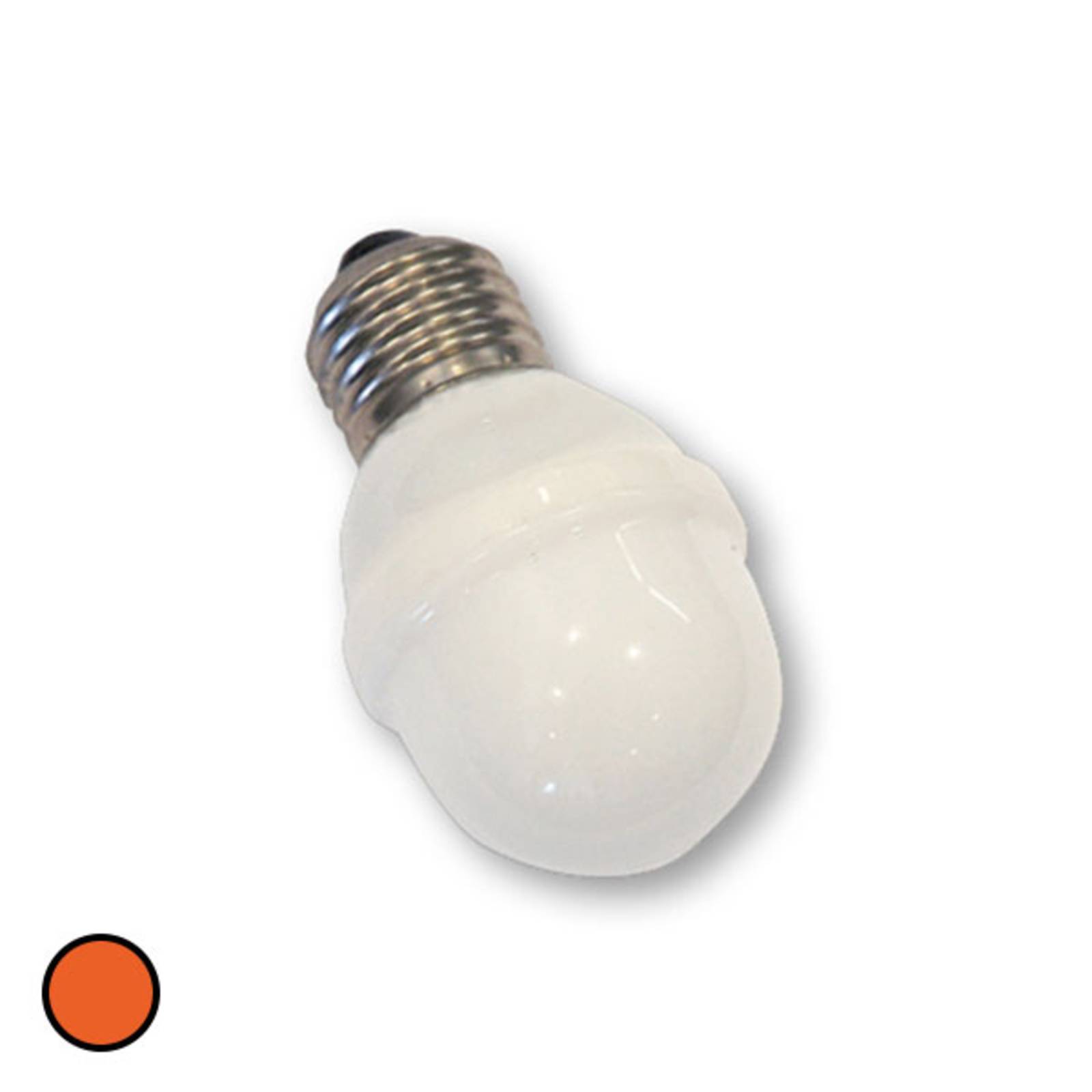 Rotpfeil E27 Golfball-Lampe 1W 5,5 VA orange