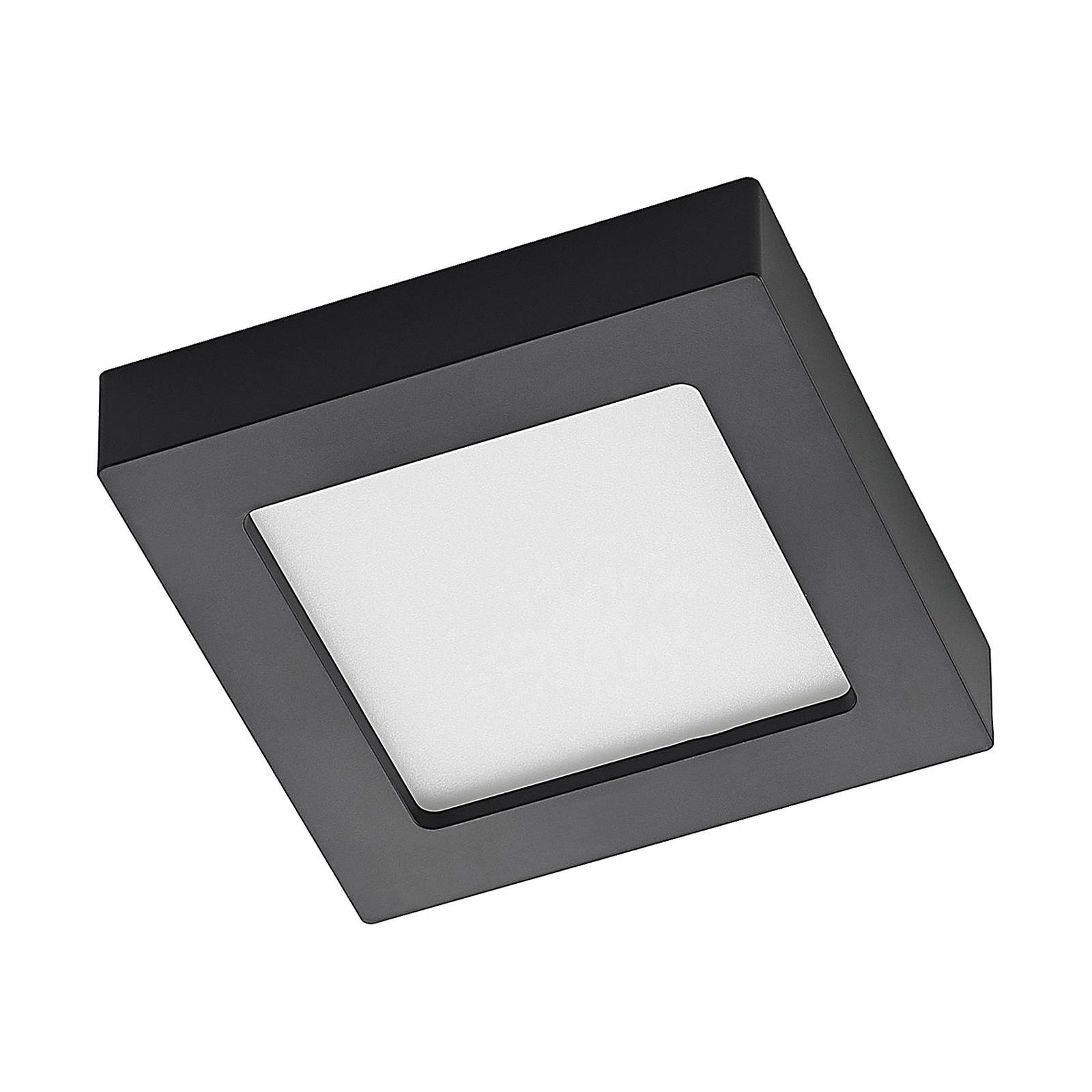 Prios Alette LED-Deckenlampe, schwarz, CCT, 12 W