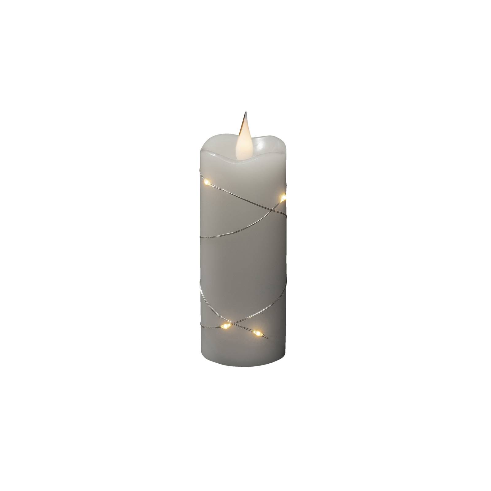 Konstsmide Christmas LED-Wachskerze weiß Lichtfarbe Warmweiß 12,7 cm