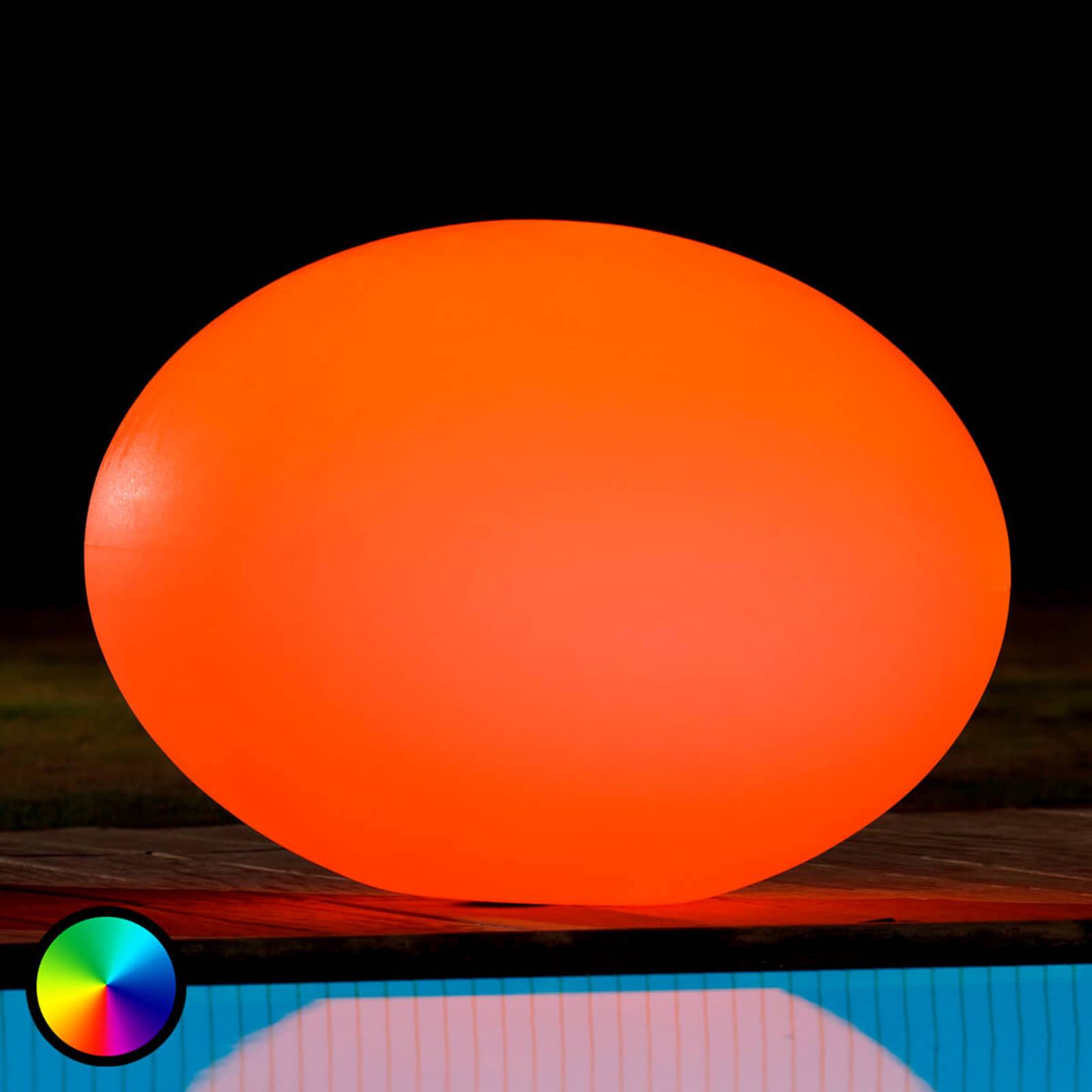Smart&Green Schwimmfähige LED-Dekoleuchte Flatball L
