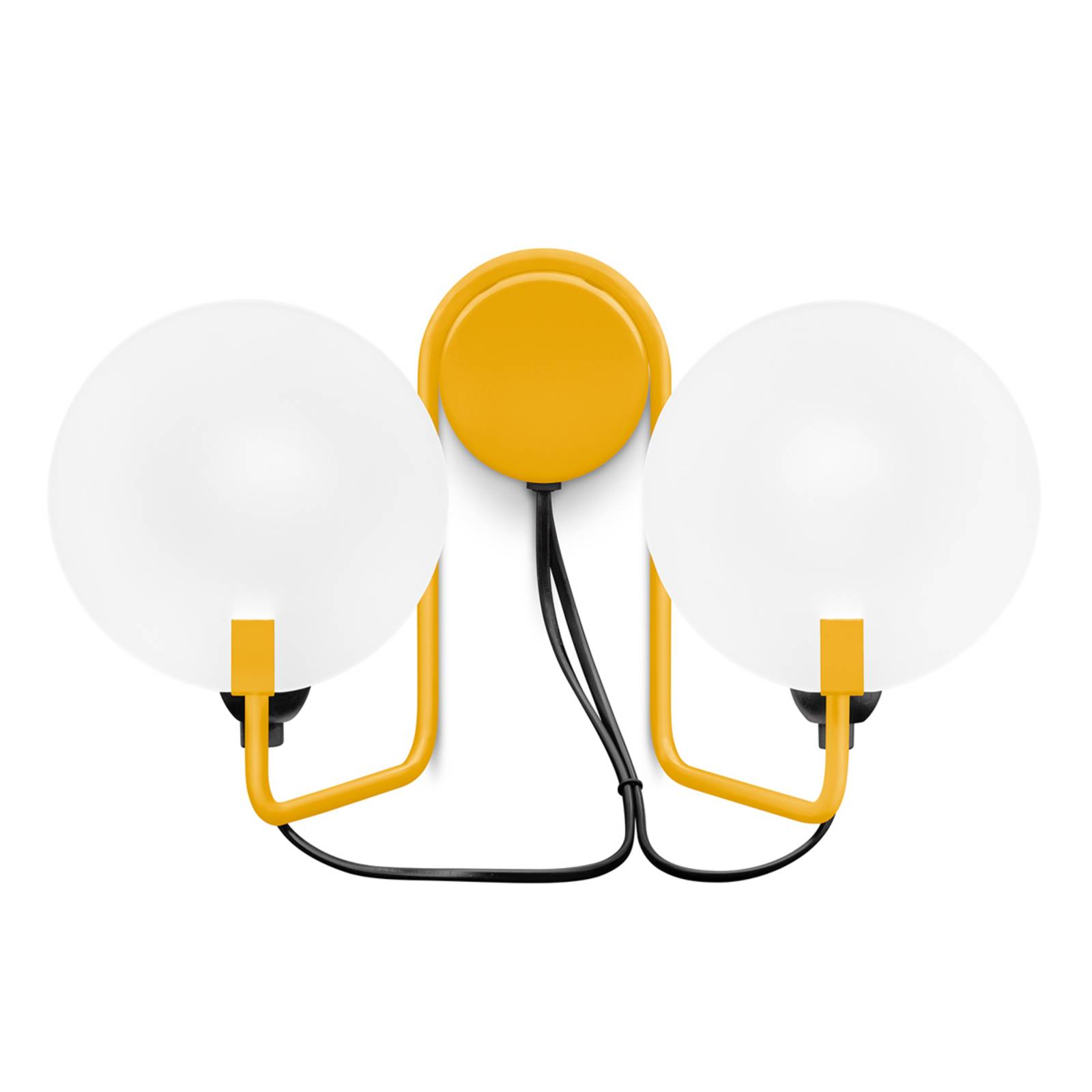 Stilnovo Bugia LED-Wandleuchte zweiflammig gelb