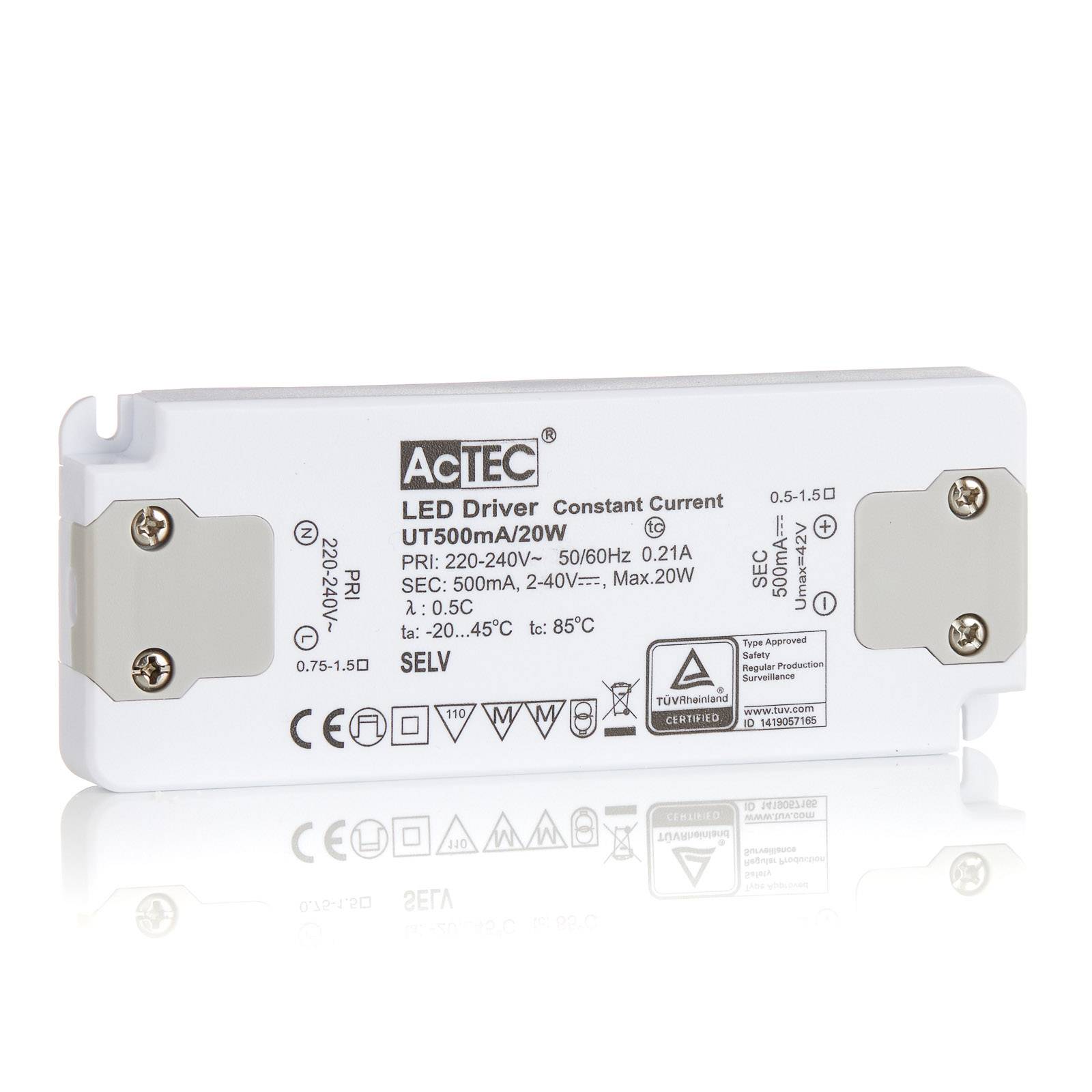 AcTEC Slim LED-Treiber CC 500mA, 20W