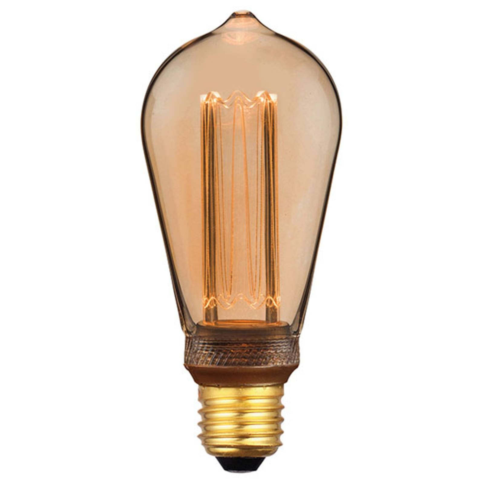 Freelight LED-Rustikalampe E27 5W, 1.800K 3-Step-dim, gold