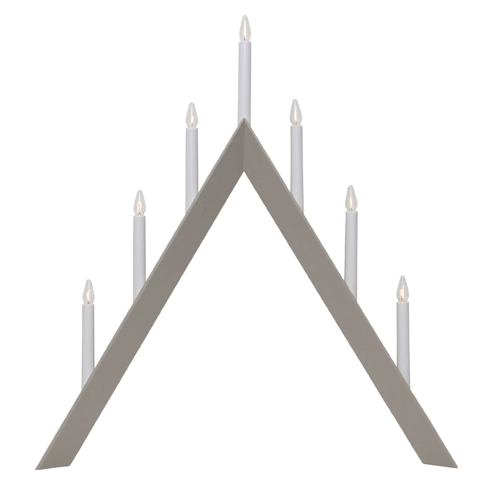 STAR TRADING Kerzenleuchter Arrow, spitz, 7flammig, grau