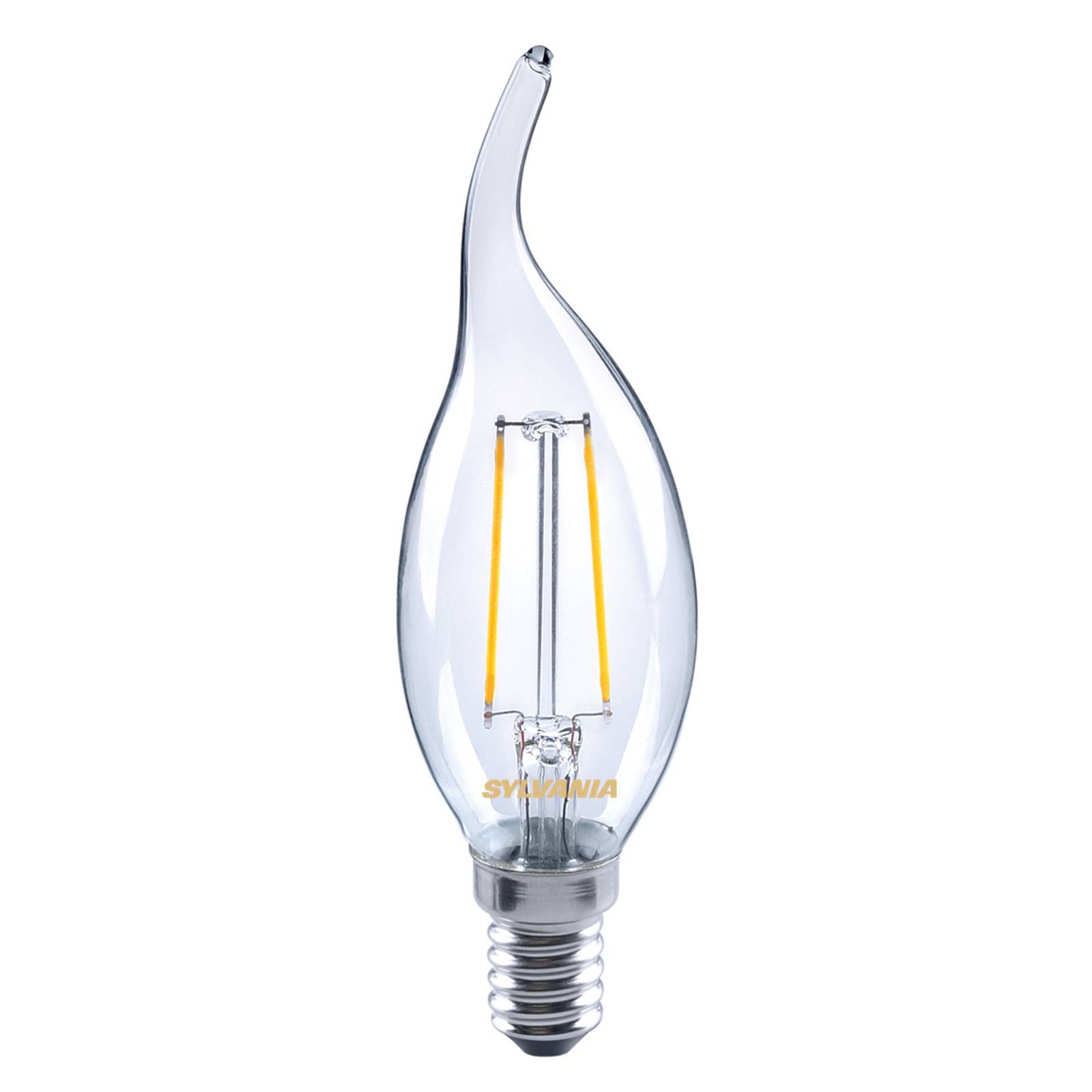 Sylvania LED-Kerzenlampe E14 ToLEDo 2,5W 827 klar, Windstoß
