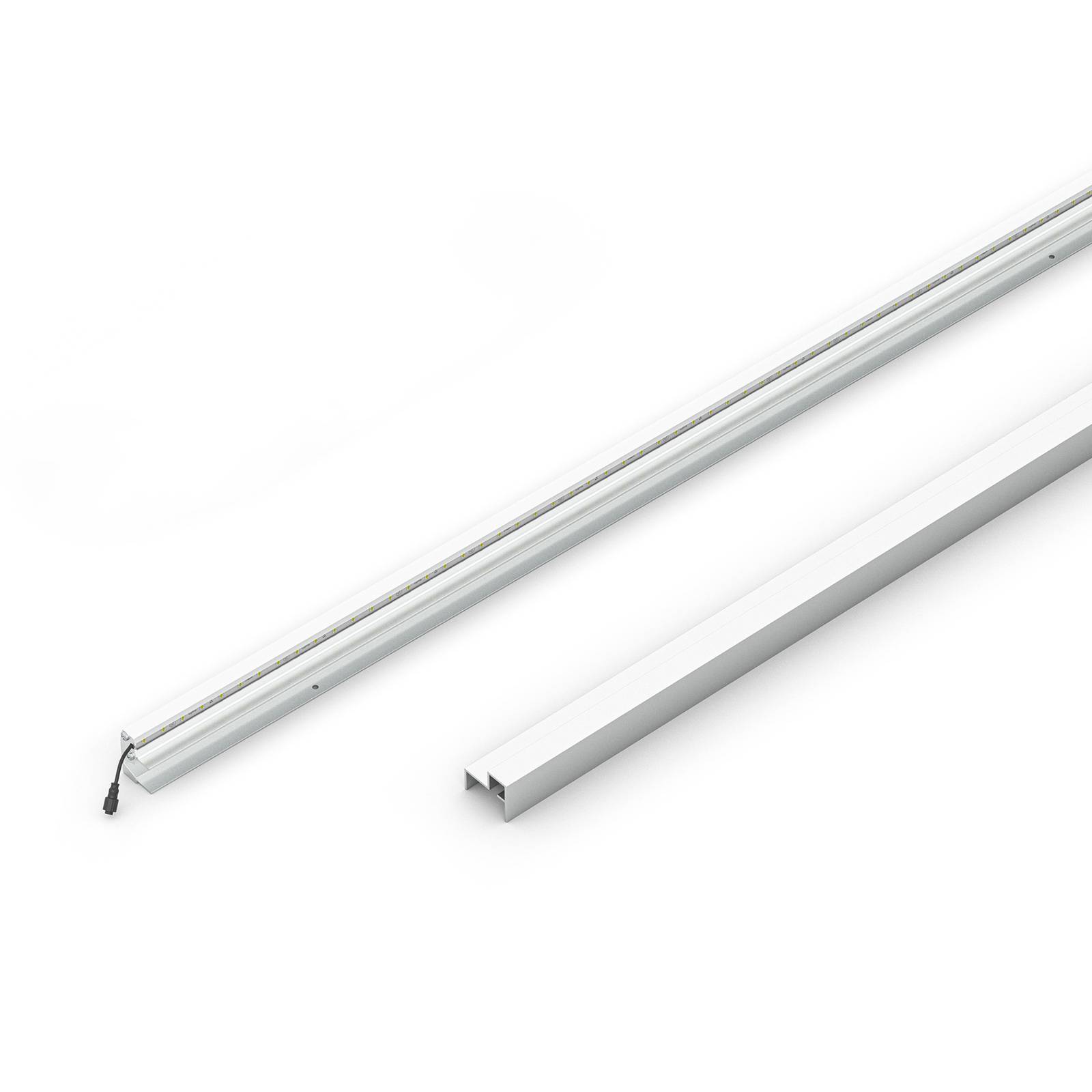 LyghtUp LED-Lichtleiste 1er-Starter-Set Holzzaun silber