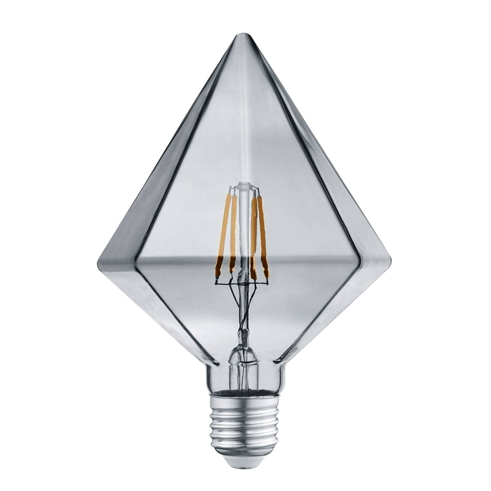 Trio Lighting LED-Lampe E27 4W 3.000K Diamant rauchfarben
